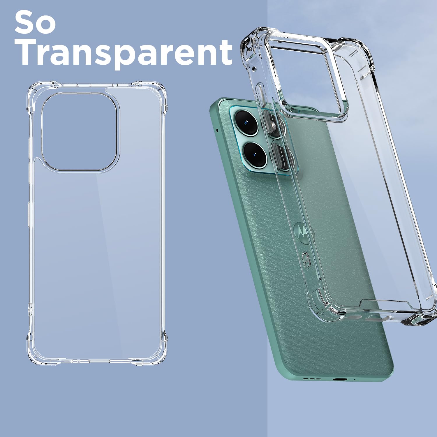 Pikkme transparent Clear back cover for Moto Edge 70 Fusion 5G – photo 2