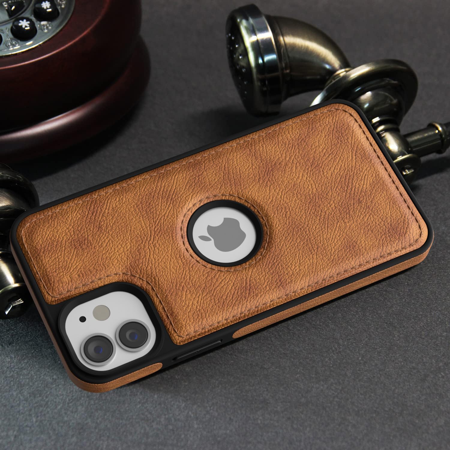 Pikkme iPhone 12/12 Pro Flexible Pu Leather Back Case | Brown