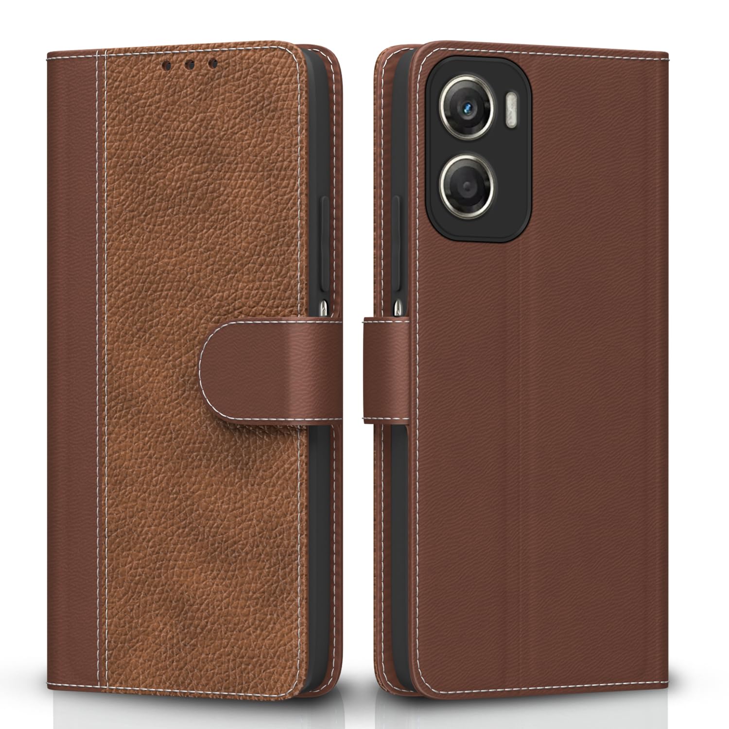 Moto G06 Power Wallet wallet flip cover in tan by Pikkme