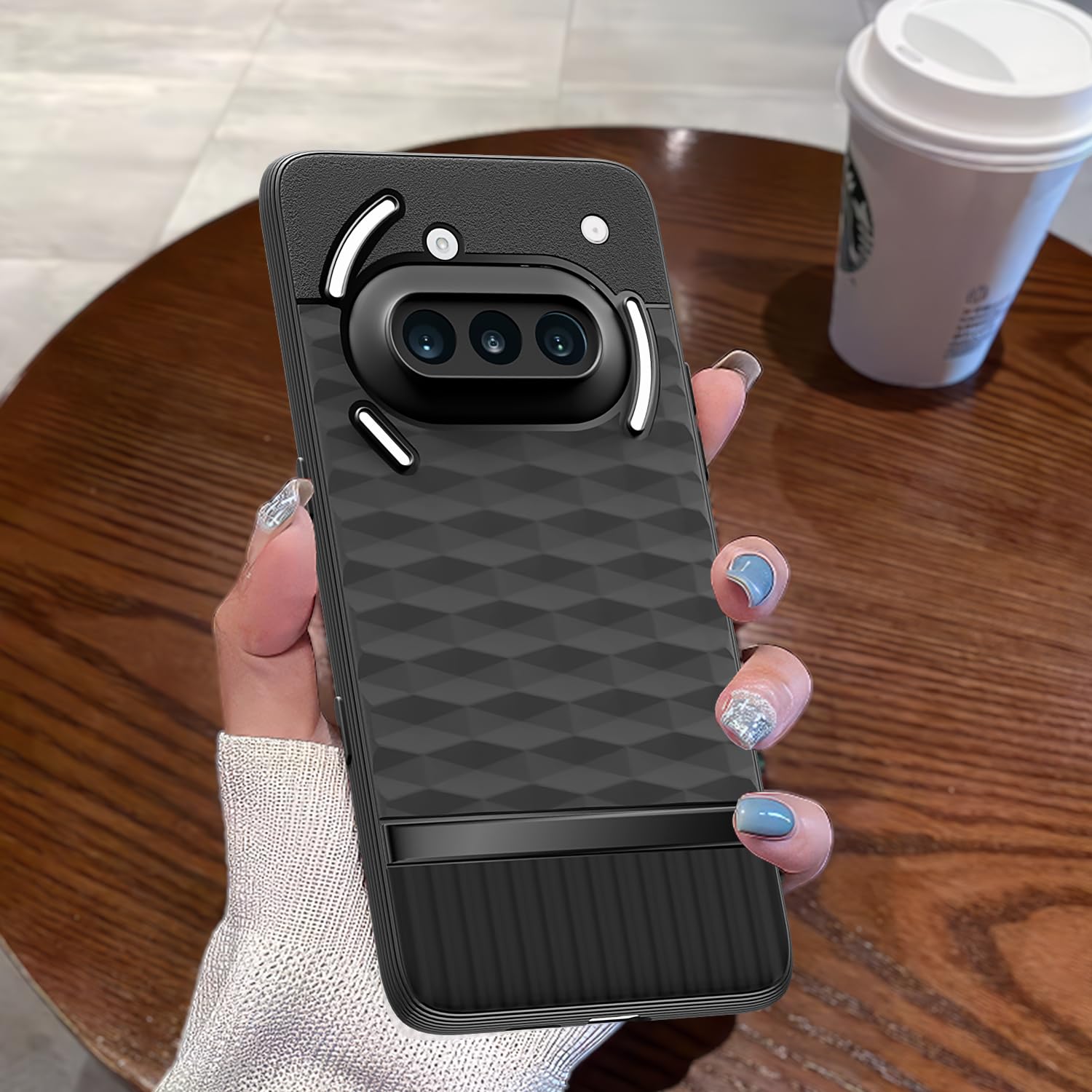 Pikkme Nothing Phone 3a 5G Shockproof Soft Flexible Gencase Back Cover (Black)