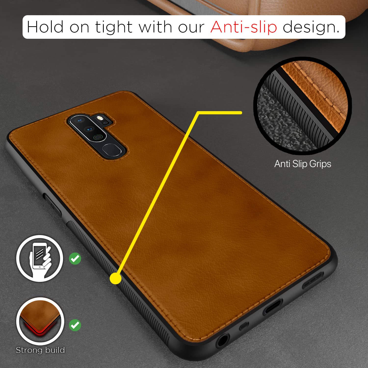 Brown back cover for Oppo A5 2020/A9 2020 – Pikkme – photo 2