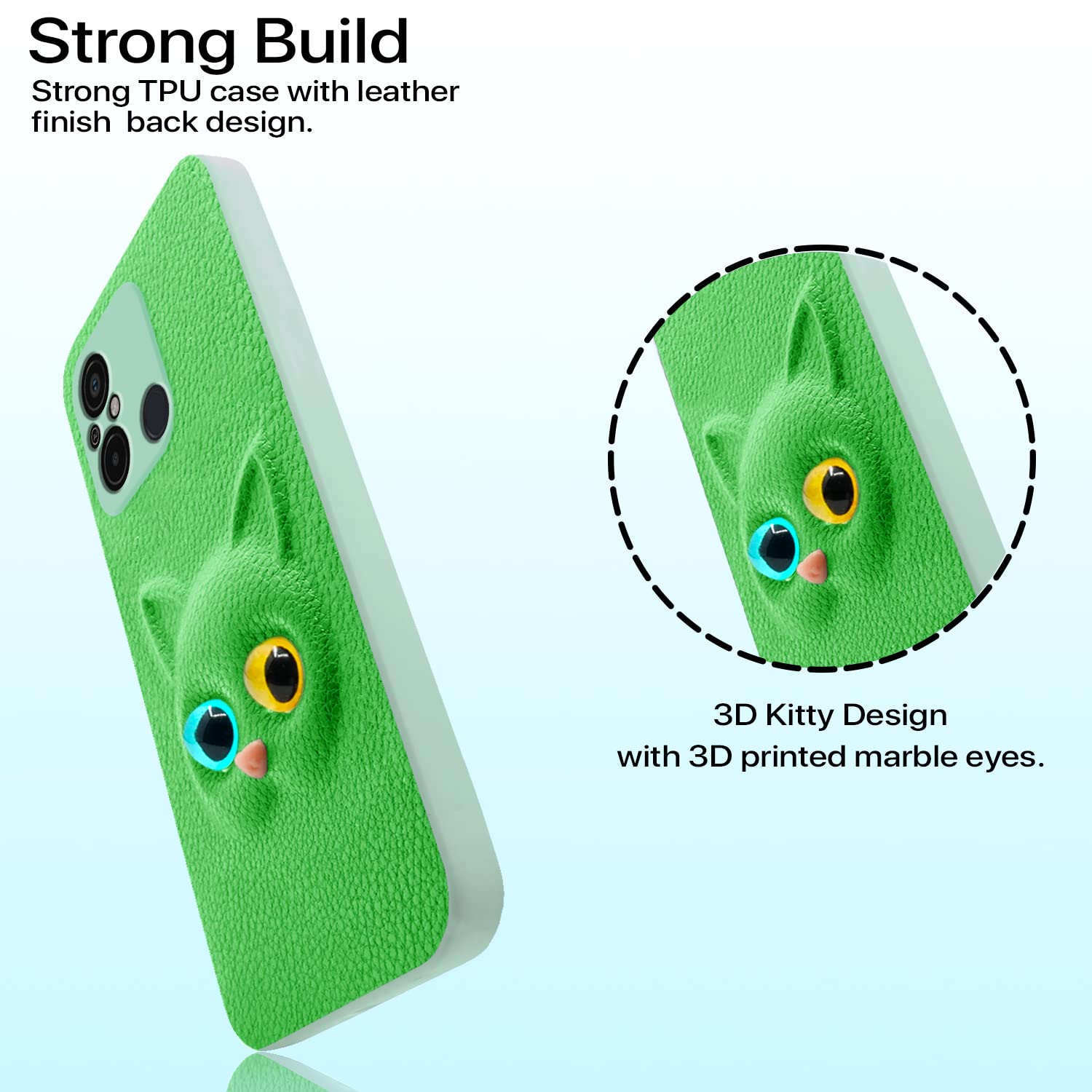 Pikkme Redmi 12C/Poco C55 green mobile back cover – photo 2