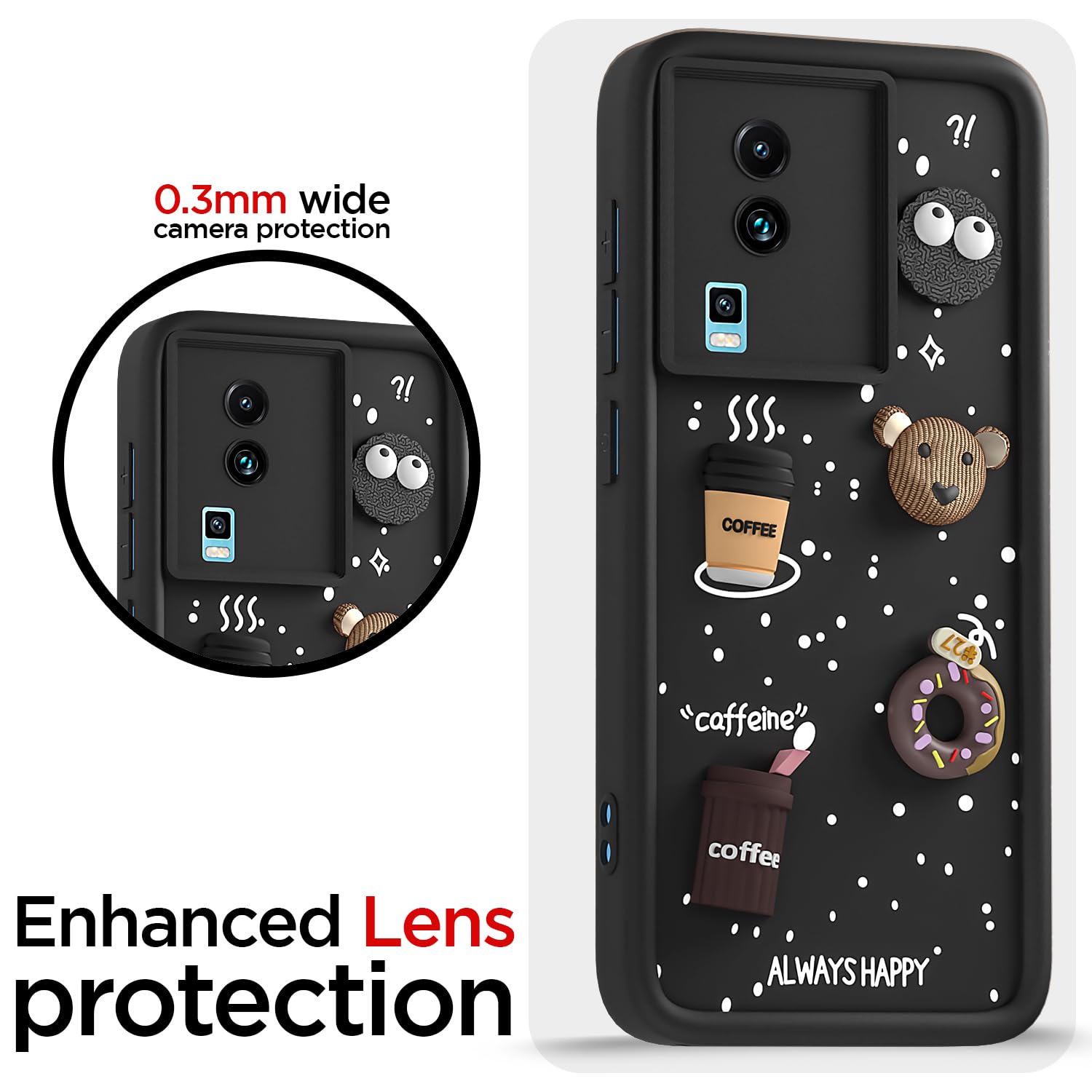 Black Silicone mobile cover for iQOO Neo 7/Neo 7 Pro 5G – Pikkme – photo 5