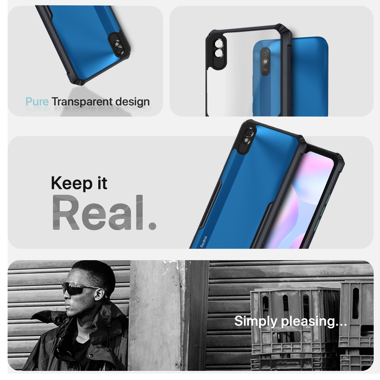 Redmi 9A/9i/9A Sport mobile cover in black by Pikkme – photo 4