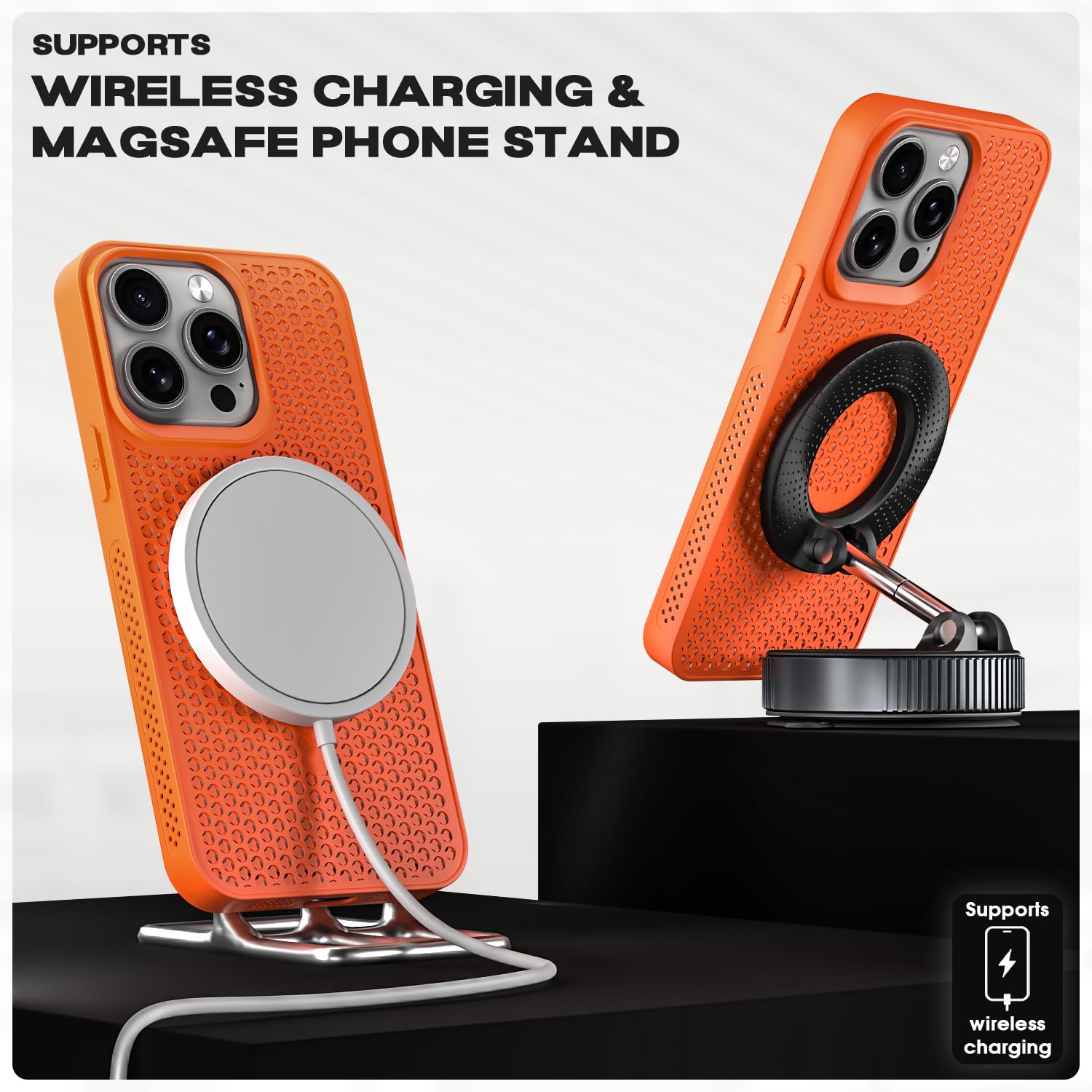 Orange MagSafe back cover for iPhone 16 Pro – Pikkme – photo 5