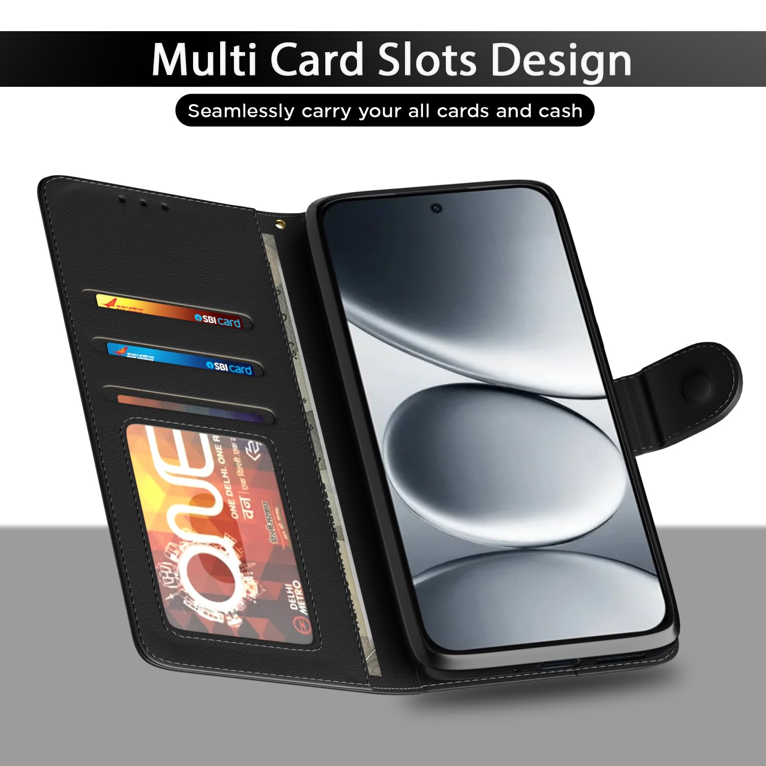 Black Wallet flip case for Redmi Note 15 Pro 5G – Pikkme – photo 5