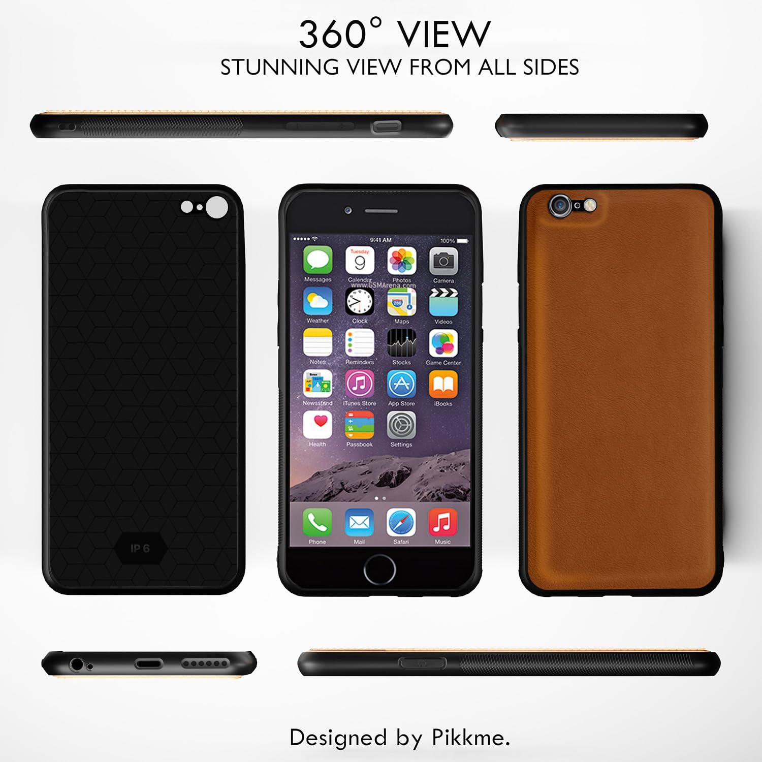 Pikkme iPhone 6 / 6S Flexible Pu Leather Leatherback Back Cover (Camel)