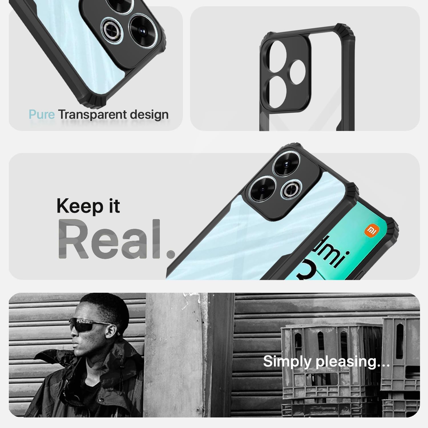 Pikkme Redmi 13 4G Eagle Back Cover (Black)