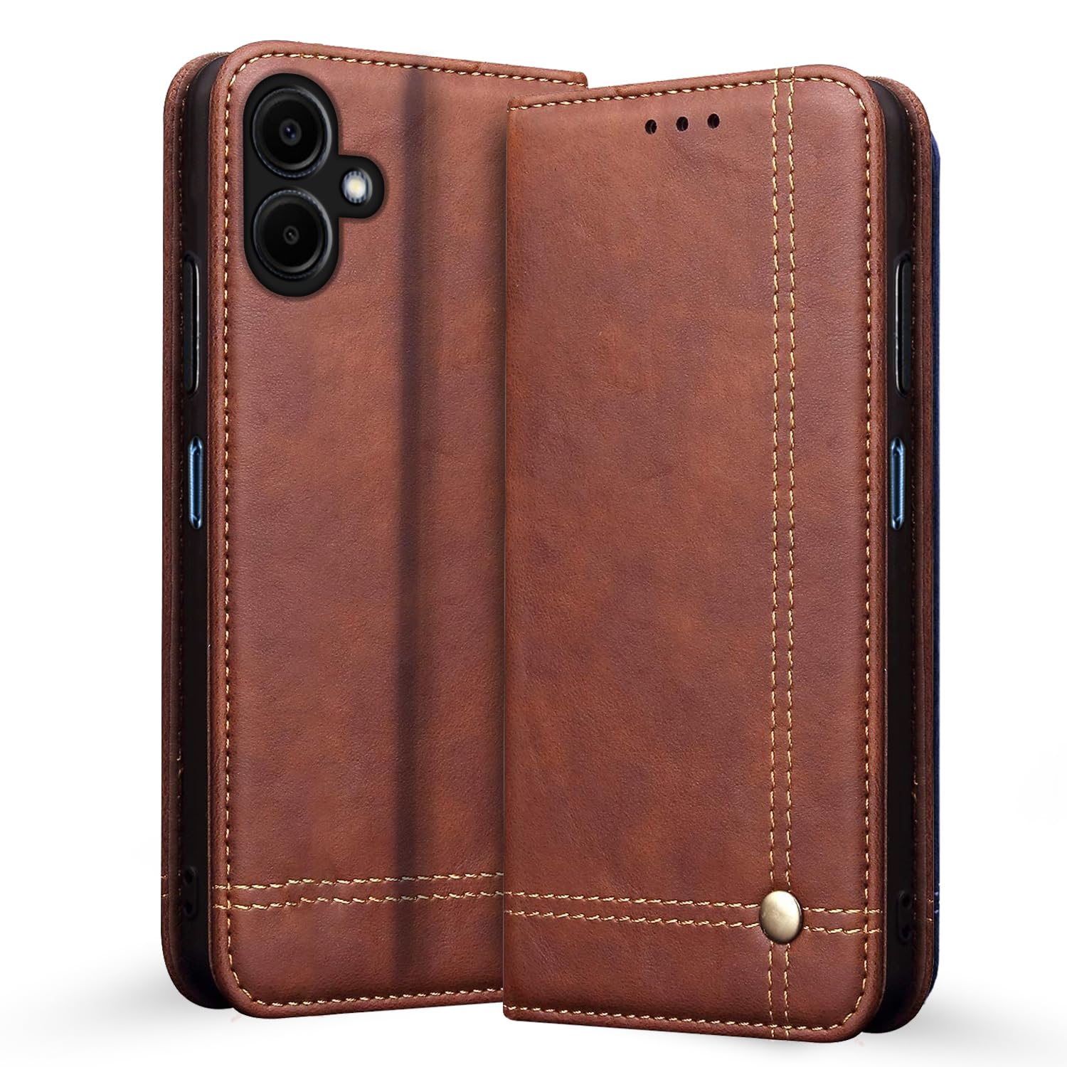 Pikkme brown Magnetic flip cover for Samsung A06