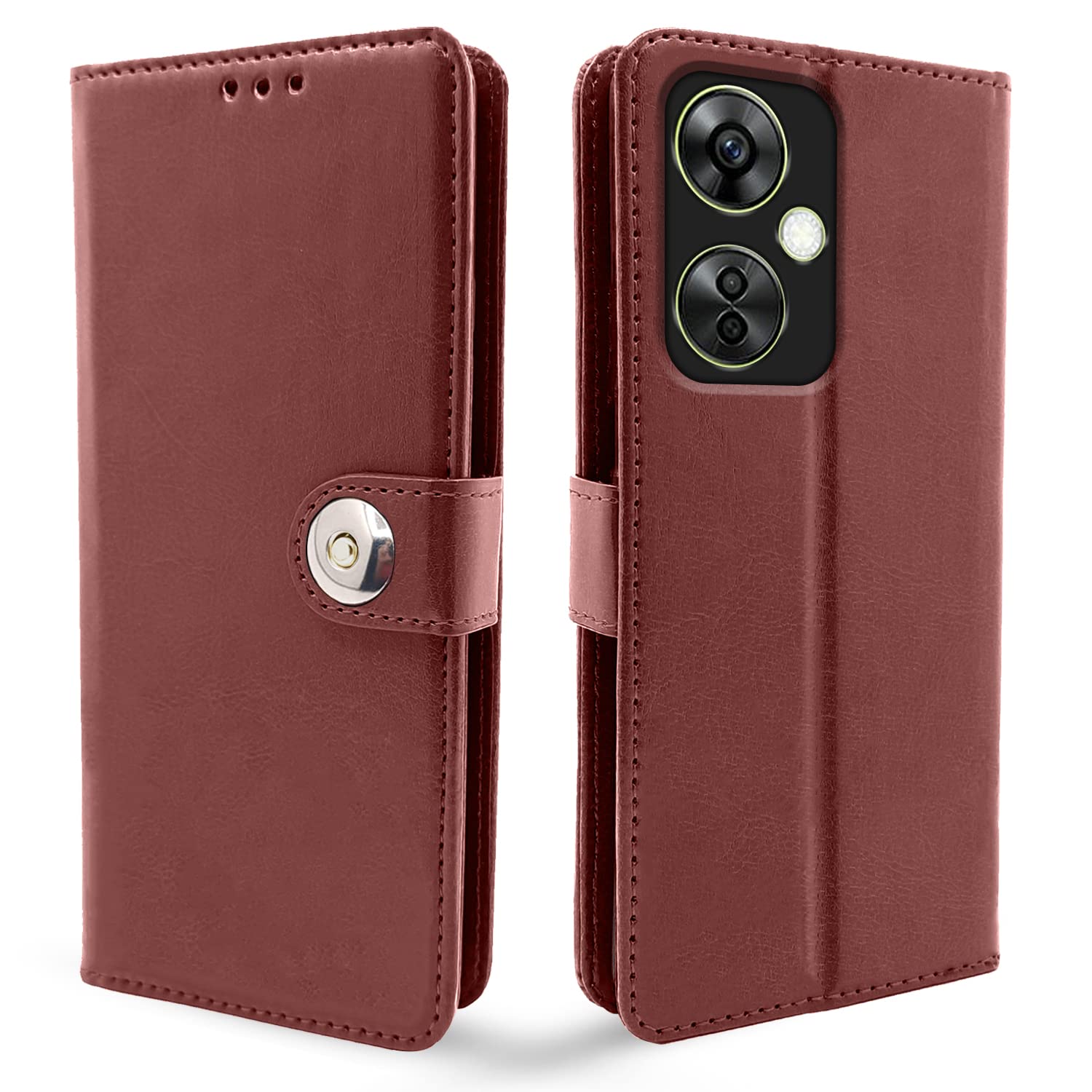OnePlus Nord CE 3 Lite 5G flip case in brown by Pikkme