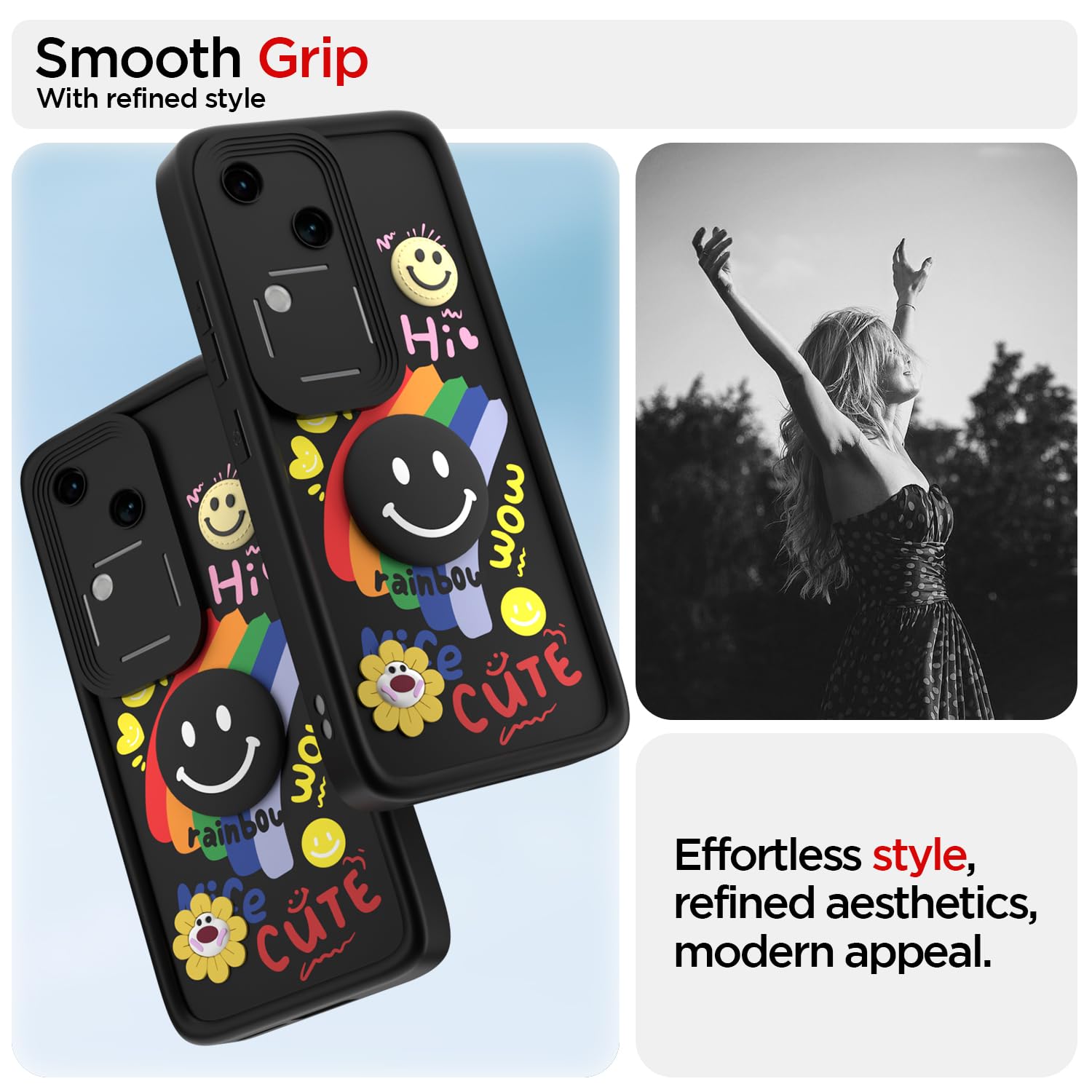 Pikkme Vivo V30/V30 Pro 5G Soft Silicone black mobile back cover – photo 2