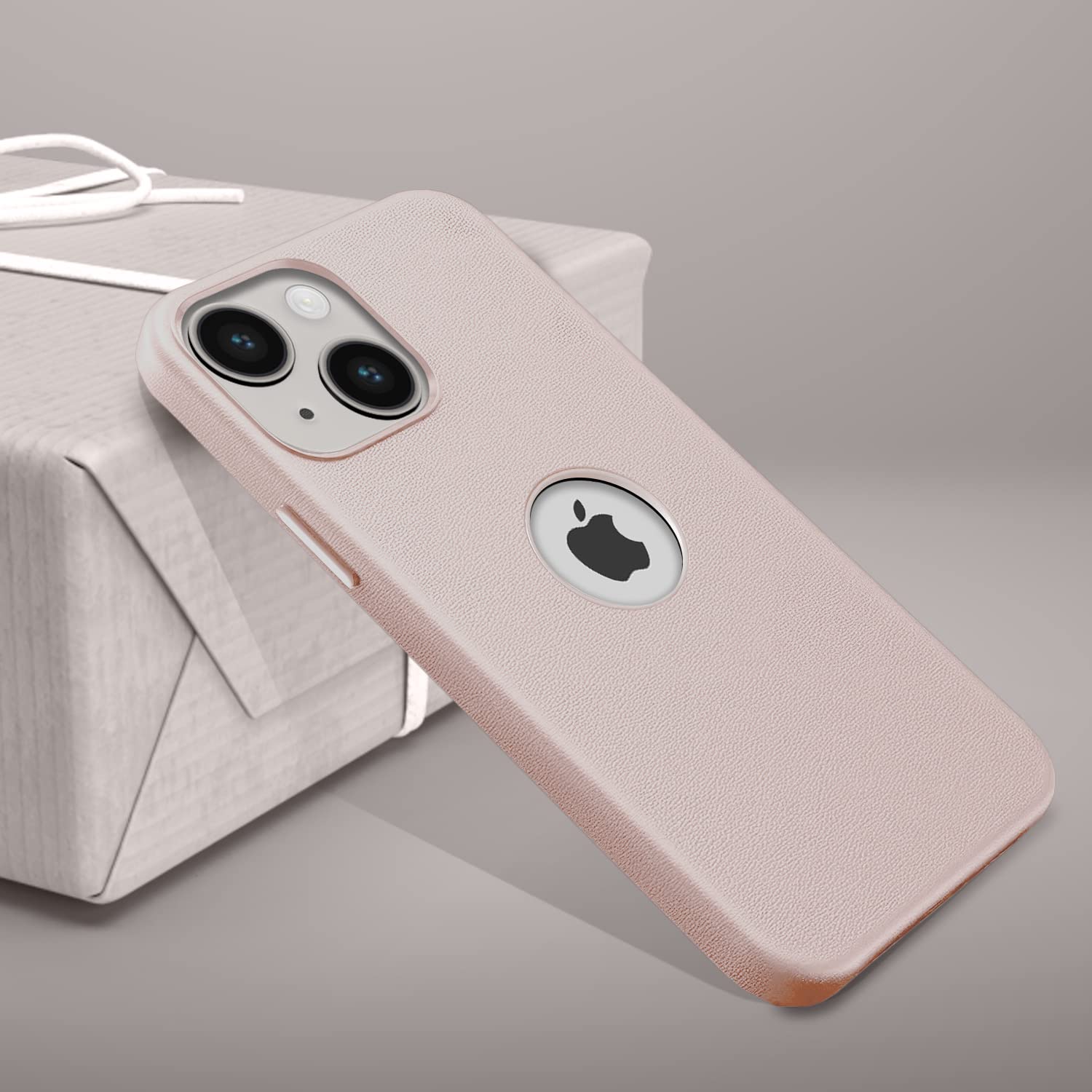 Pikkme sand pink Leather back cover for iPhone 13 – photo 3