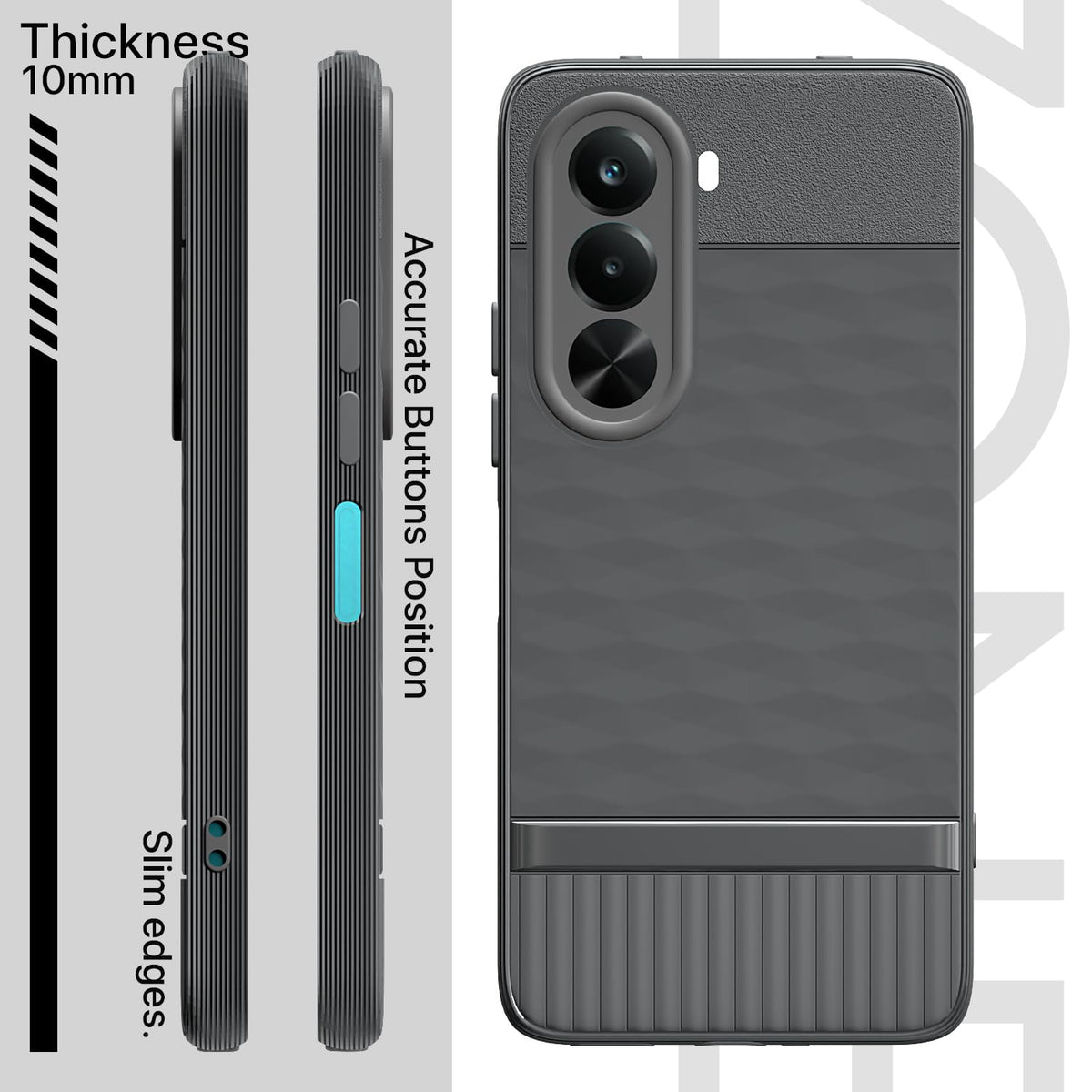 Pikkme grey mobile back cover for Realme P4x 5G – photo 3