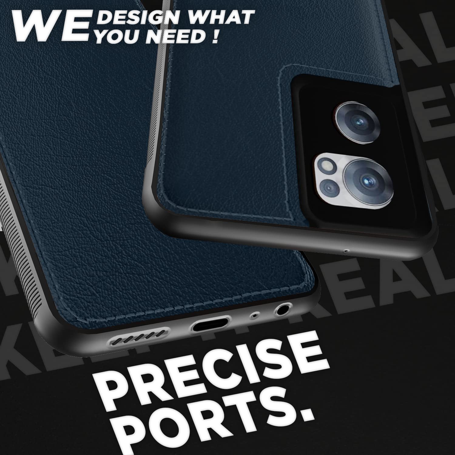 OnePlus Nord CE 2 5G Leather mobile cover in blue by Pikkme – photo 3