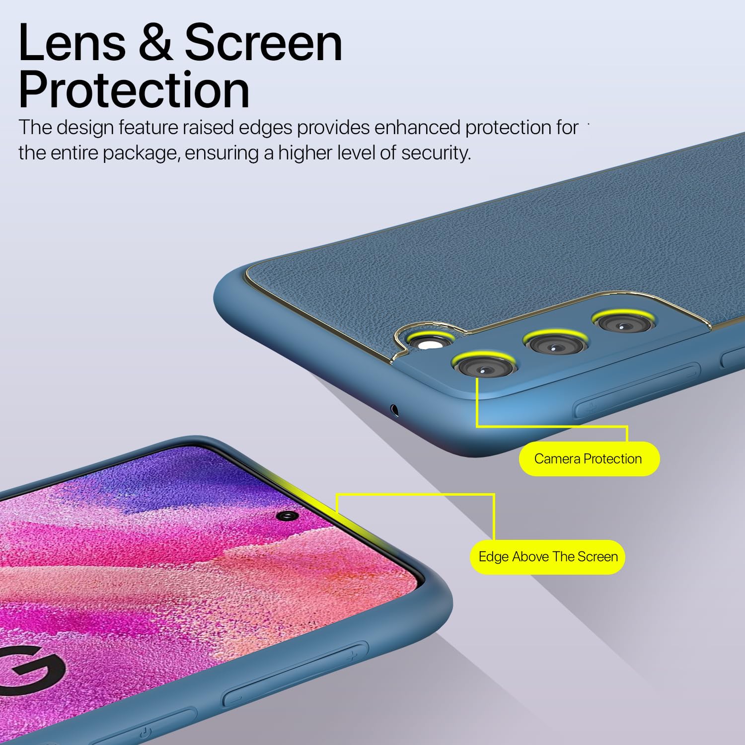 Samsung S21 FE 5G Chrome back cover in blue by Pikkme – photo 4