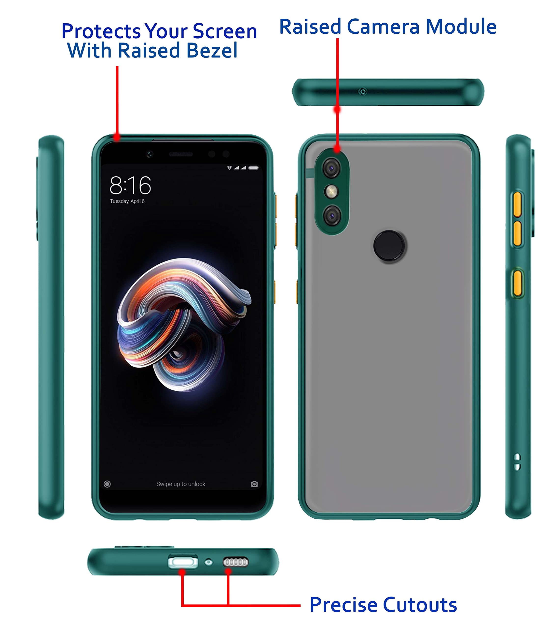 Pikkme Redmi Note 5 Pro green mobile cover – photo 3