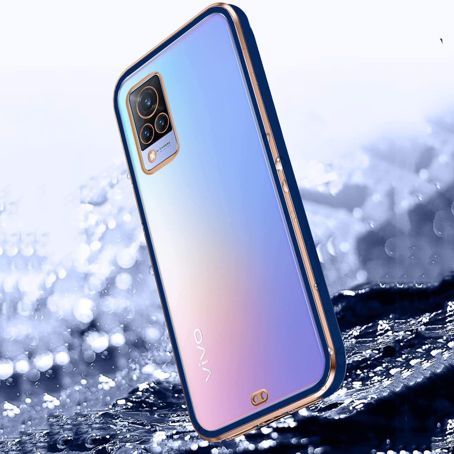 Pikkme Vivo V21 5G Chrome blue phone cover – photo 2