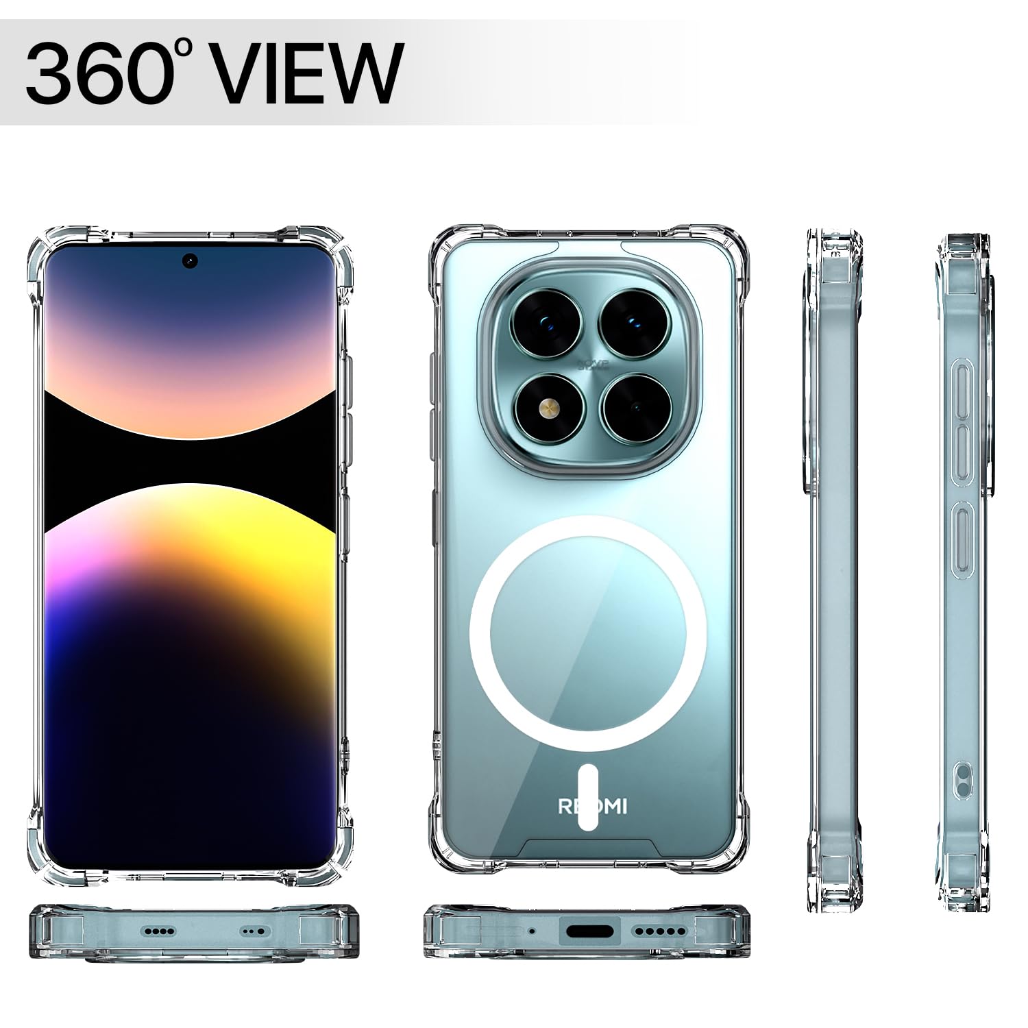 Redmi Note 15 Pro 5G mobile back cover in transparent mag-safe by Pikkme – photo 7