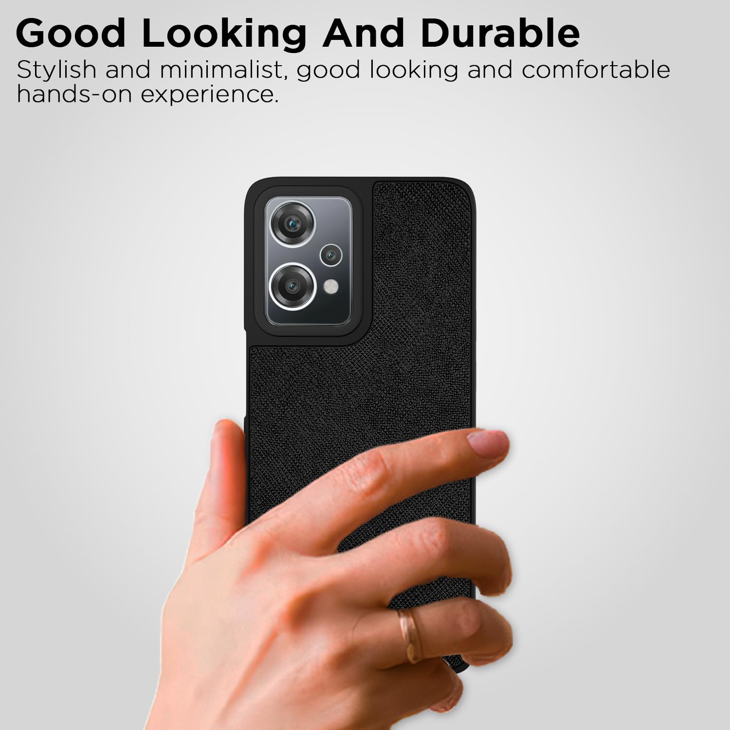 Pikkme OnePlus Nord CE 2 Lite 5G Indian Leather Back Cover (Black)
