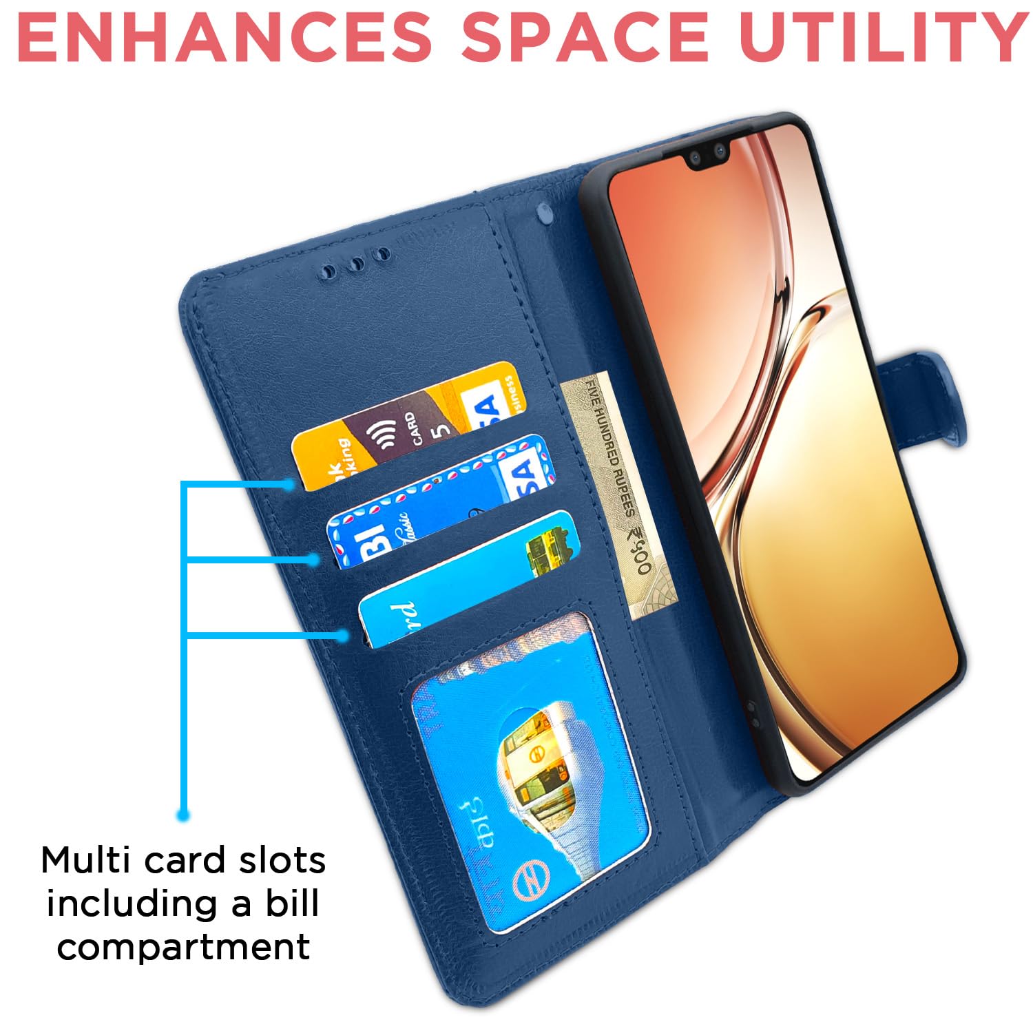 Blue flip case for Vivo V23 5G – Pikkme – photo 2
