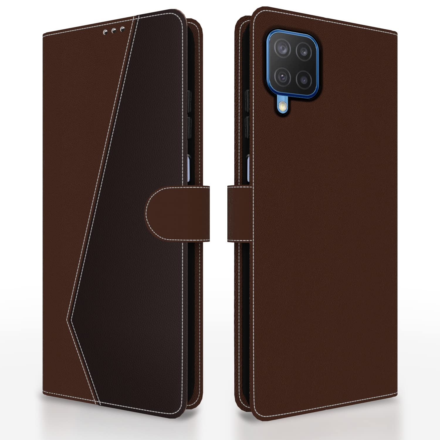 Brown & coffee mobile flip cover for Samsung M12/A12/F12 – Pikkme