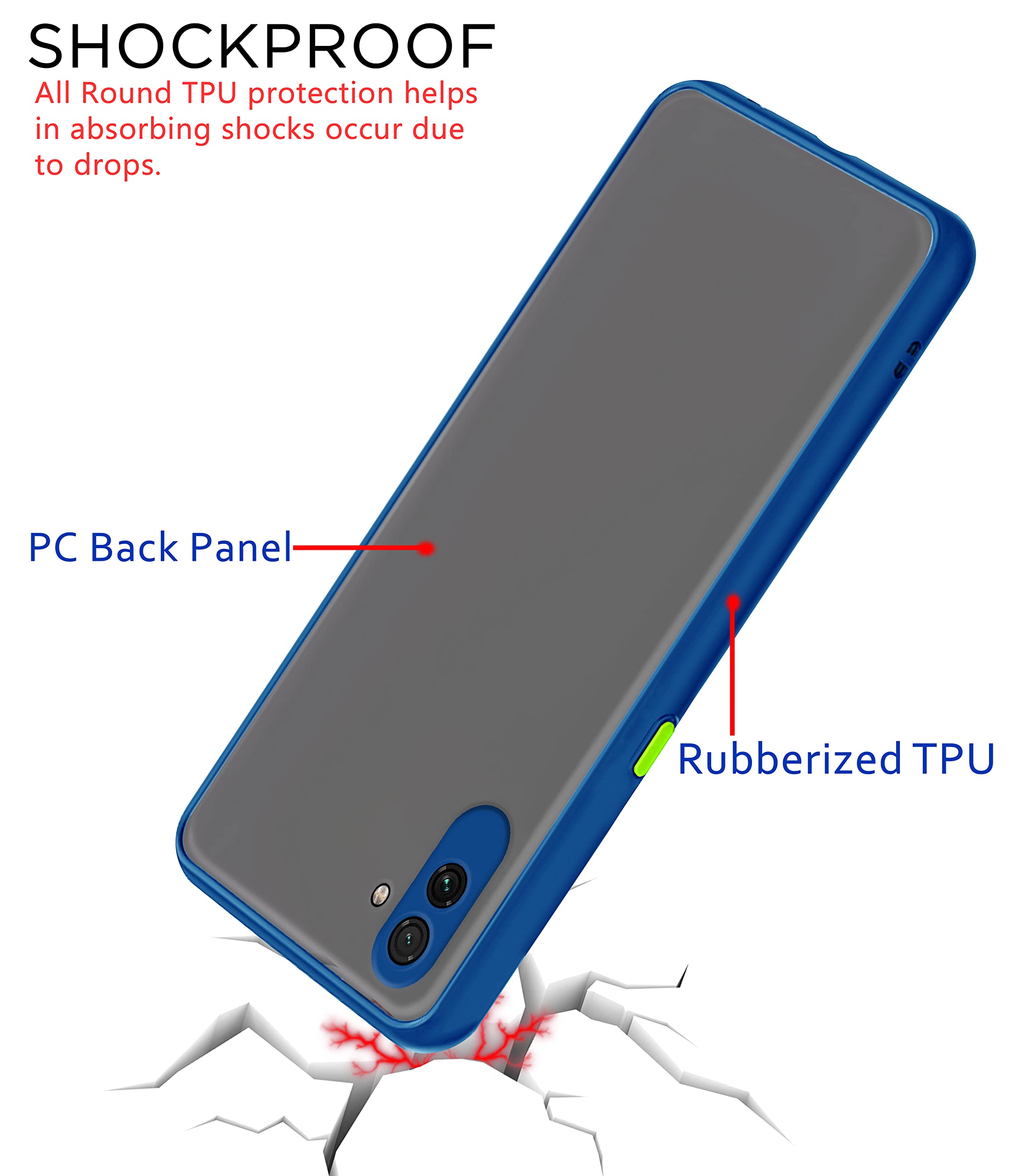 Pikkme Realme c3 Hybrid blue phone cover – photo 4