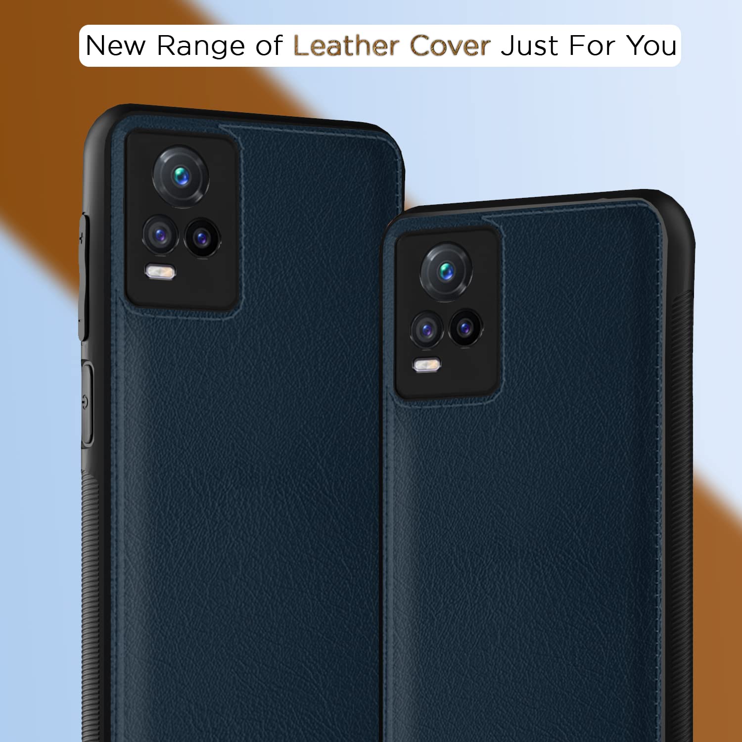 Pikkme Vivo V20 Leatherback Back Case | Blue