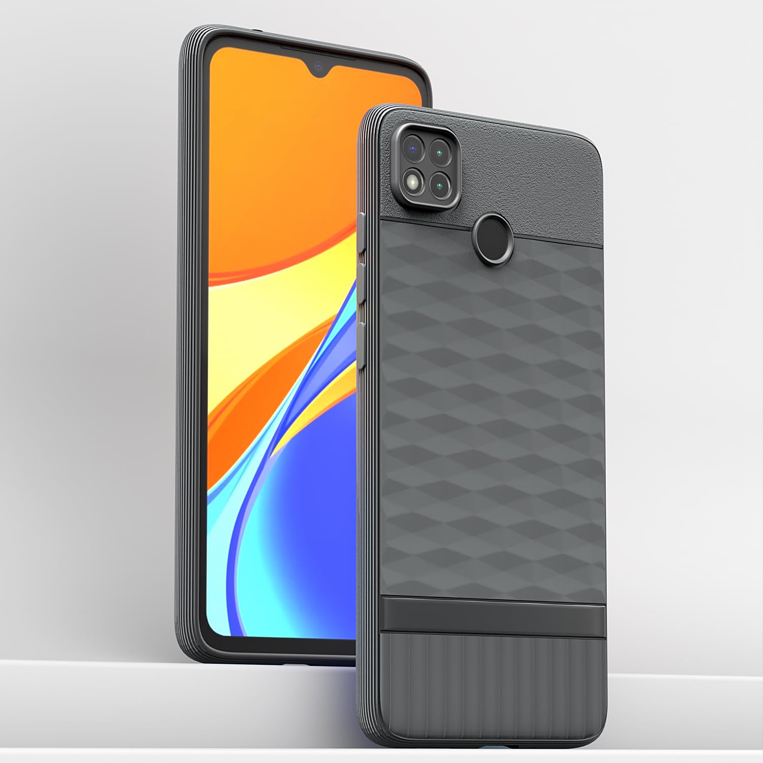 Pikkme Poco C31, Mi Redmi 10A / 10A Sport, Redmi 9 / Redmi 9 Activ / 9C Gencase Back Cover (Grey)