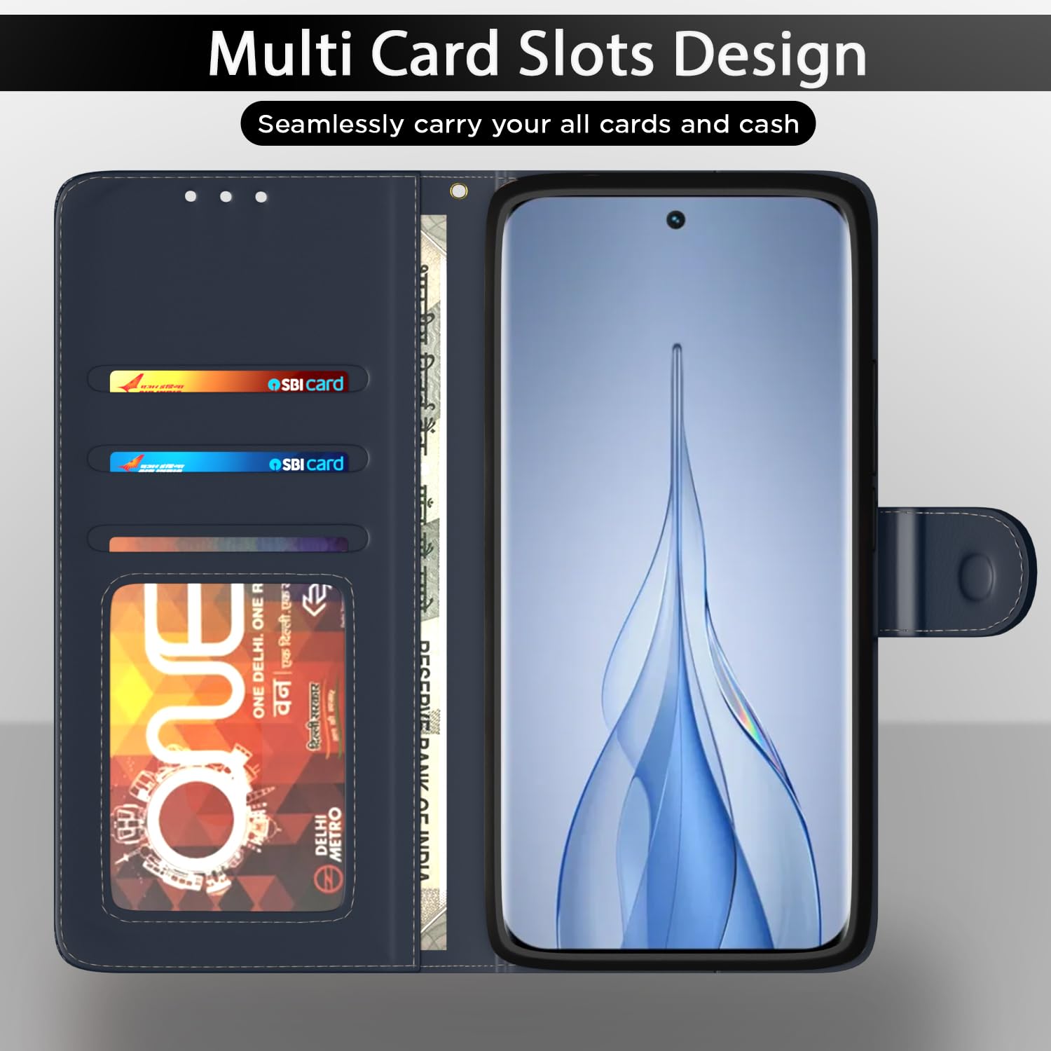 Pikkme Tecno Pova blue mobile flip cover – photo 5