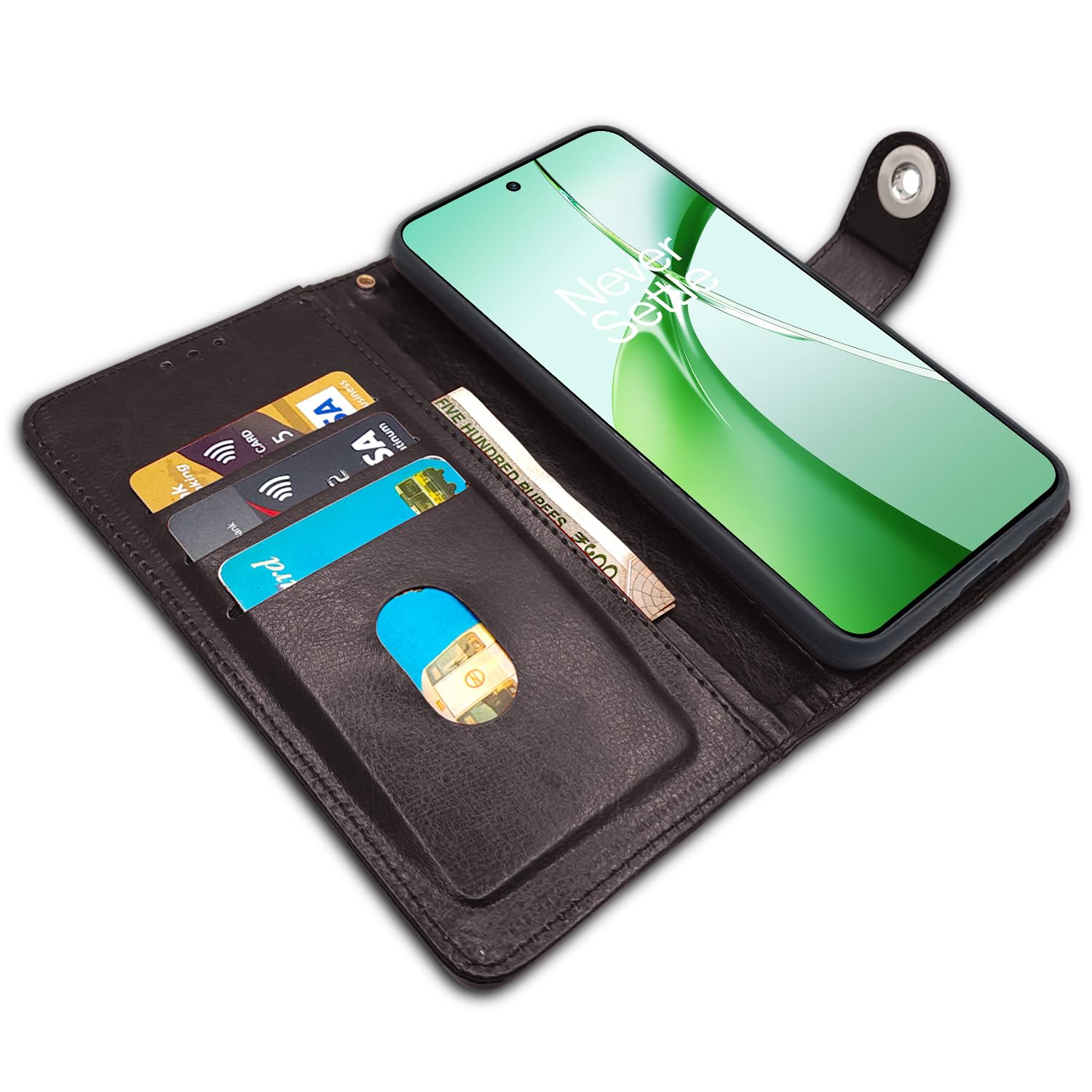 Pikkme OnePlus Nord CE 4 5G Button coffee mobile flip cover – photo 3