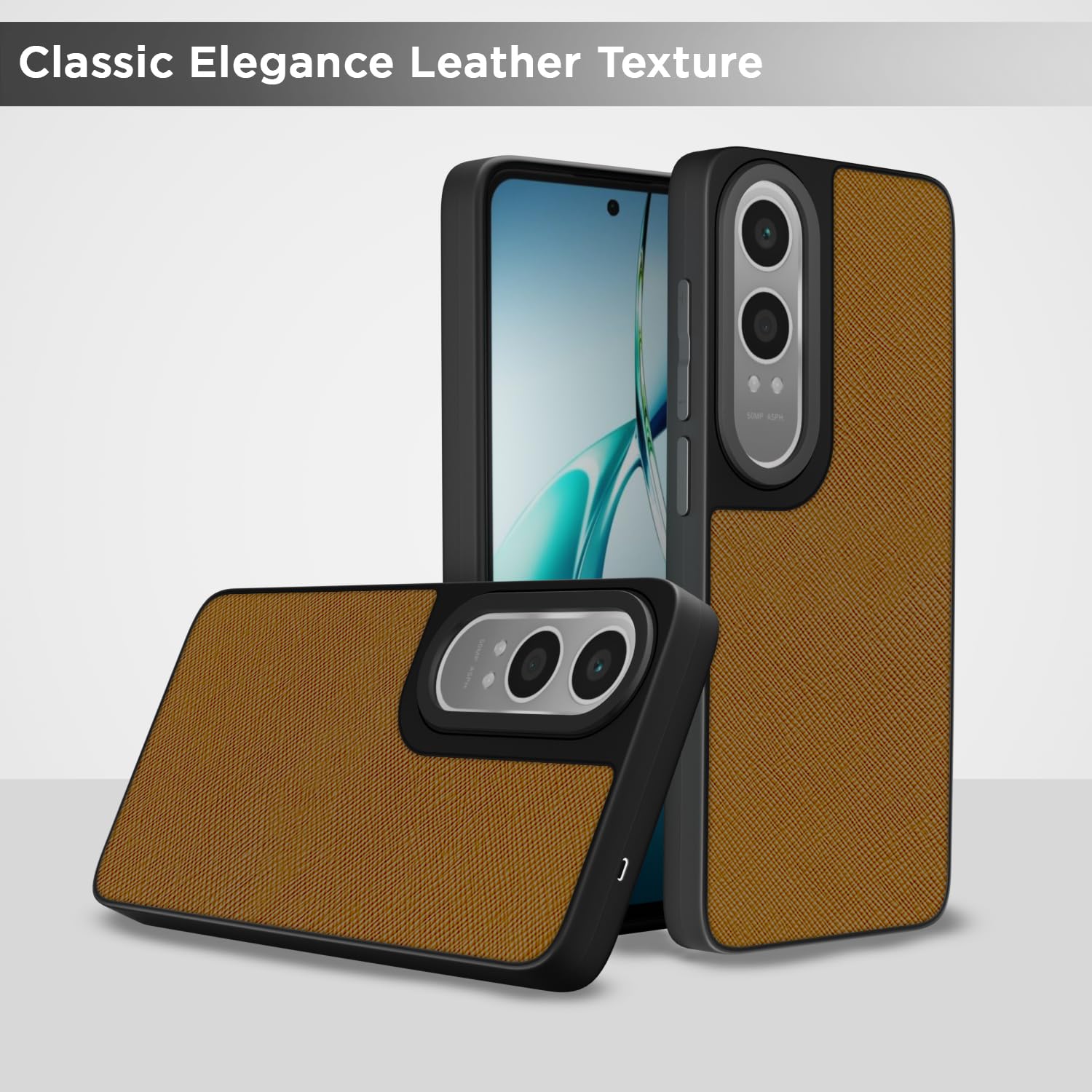 Pikkme OnePlus Nord CE 4 Lite 5G Leatherback tan mobile back cover – photo 6