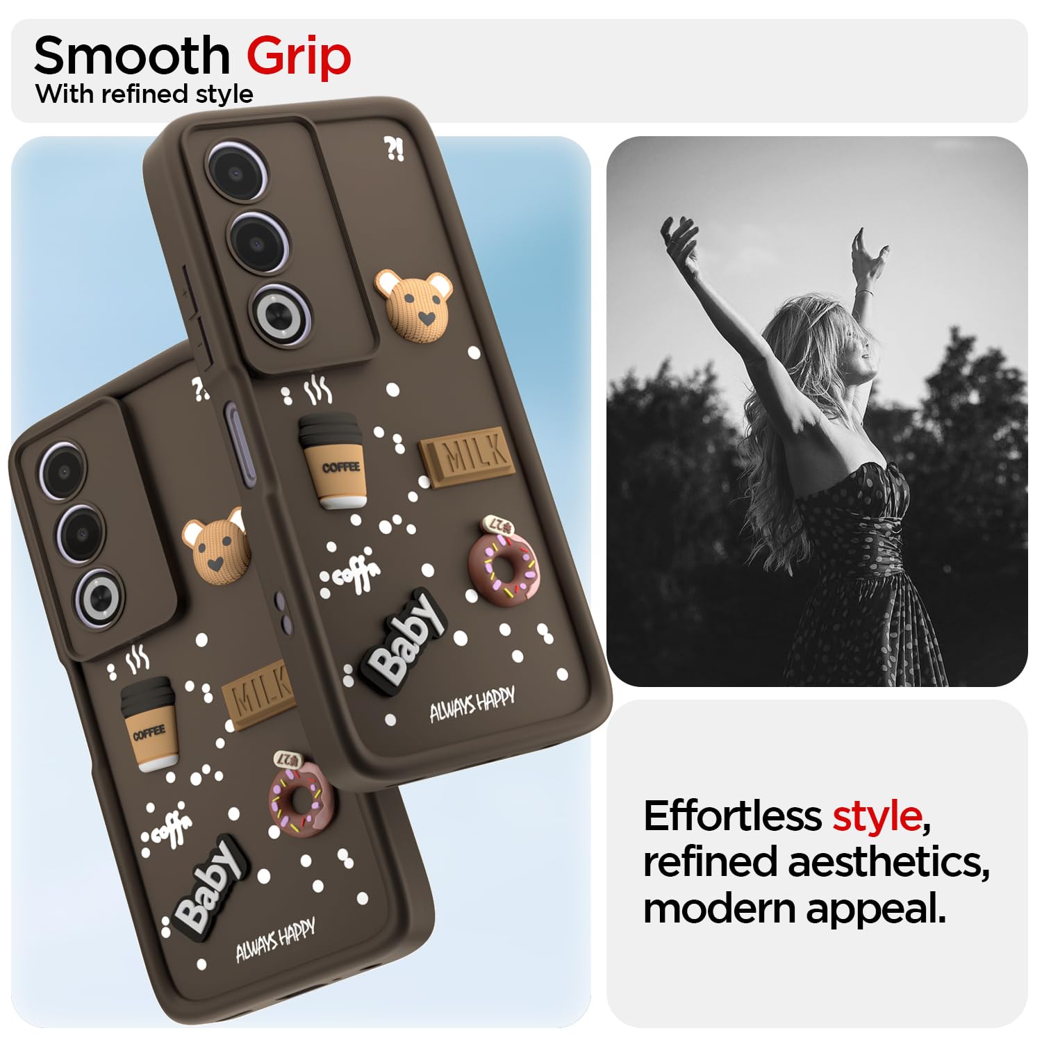 Pikkme brown Silicone mobile cover for Oppo A3 Pro 5G – photo 2
