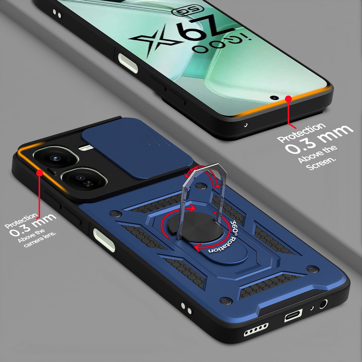 Pikkme iQOO Z9X 5G blue mobile cover – photo 4