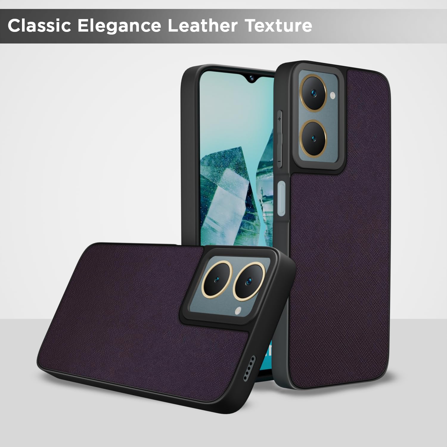 Pikkme cherry Leatherback mobile back cover for iQOO Z9 Lite 5G/Vivo T3 Lite 5G/Vivo Y18/Y18e/Y03 – photo 6