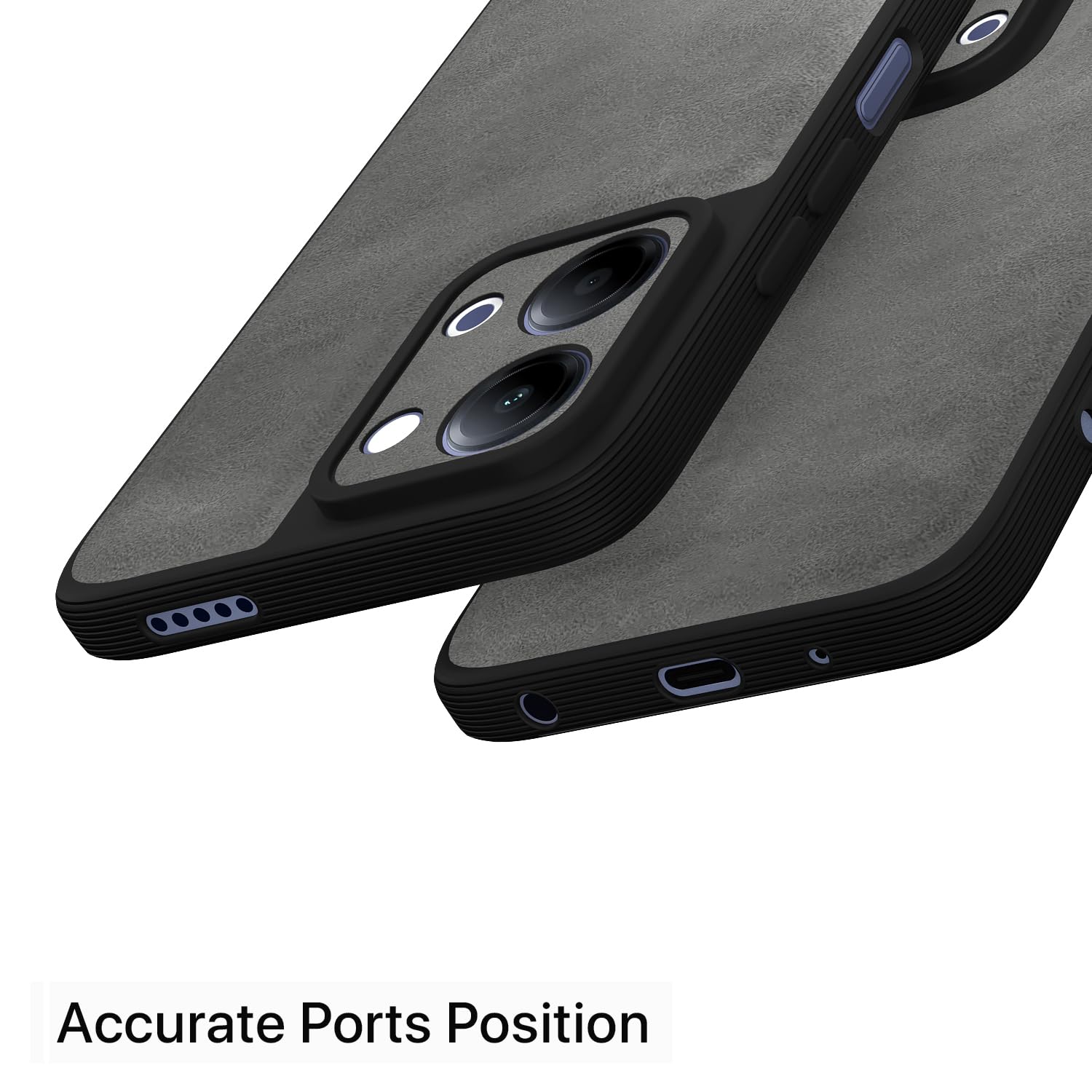 Vivo Y11/T5 Lite 5G Leather mobile back cover in grey by Pikkme – photo 4
