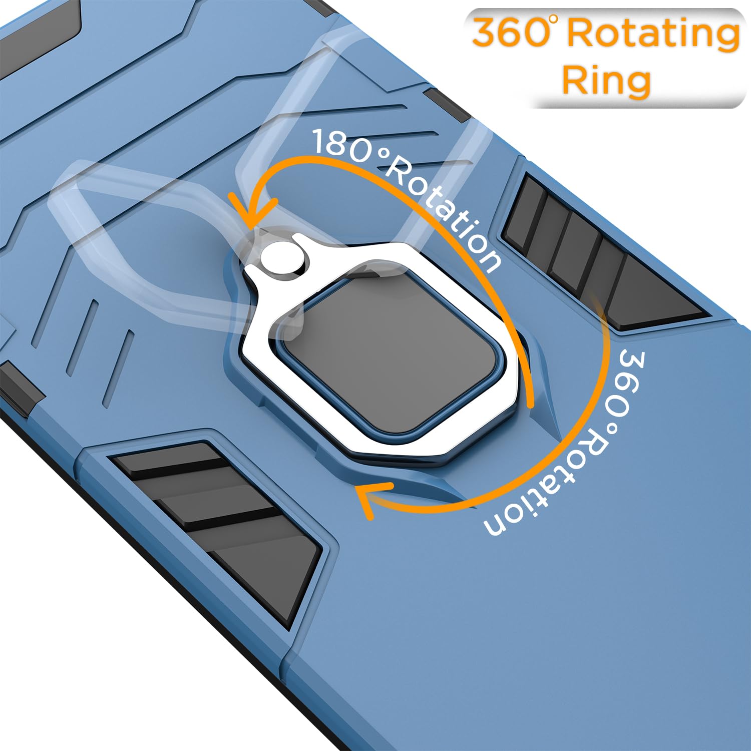 Pikkme Vivo X200 5G D5 Tough Armor Bumper Cover (Blue)