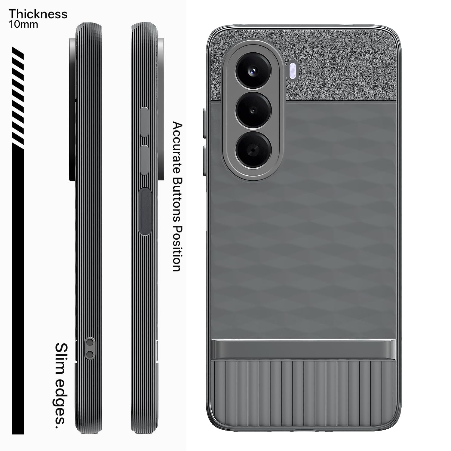 Pikkme grey Silicone back cover for OnePlus Nord CE 6 Lite 5G – photo 3