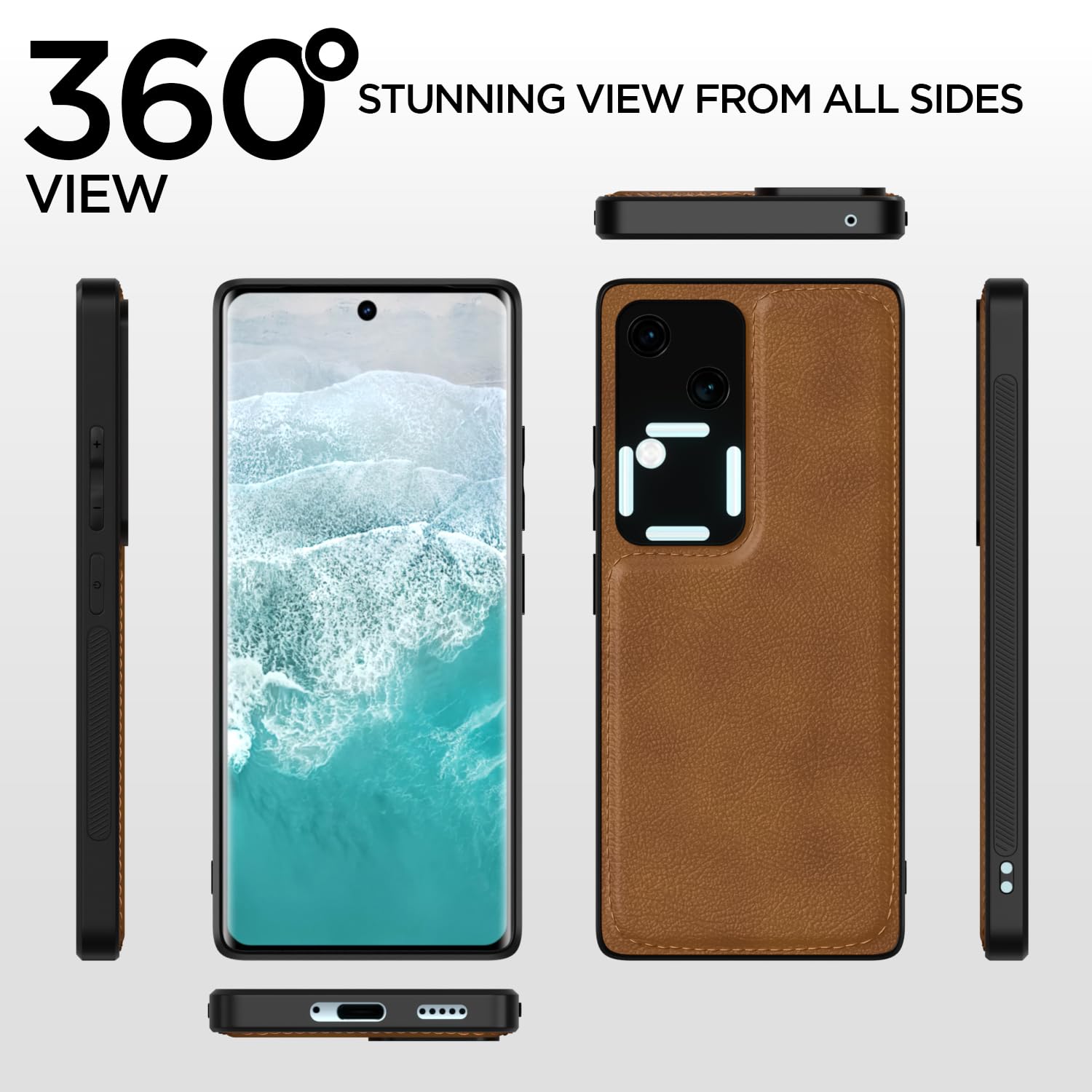 Pikkme Vivo V30 / V30 Pro 5G Leatherback Back Case | Brown