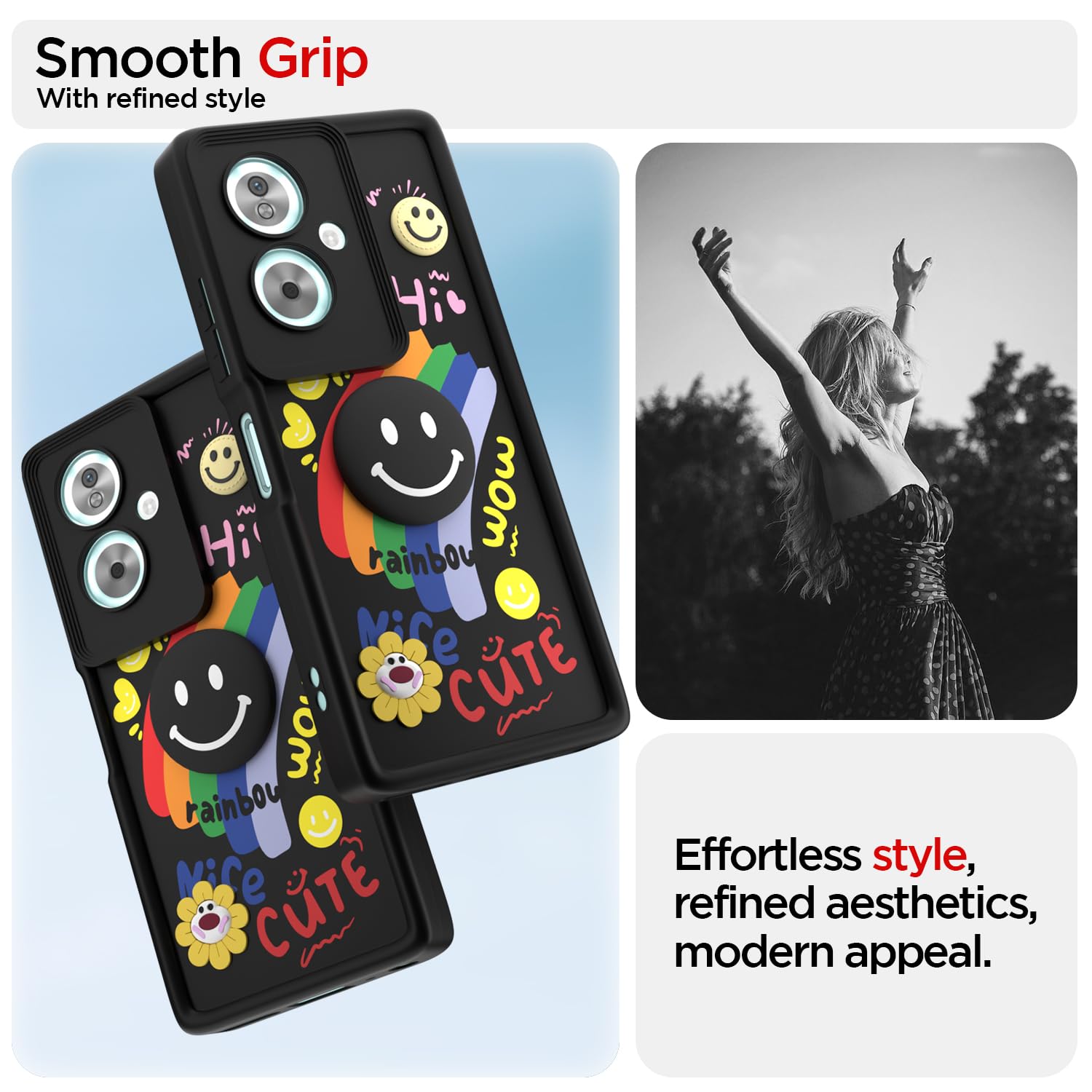 Pikkme black Soft Silicone phone cover for Oppo A79 5G – photo 2