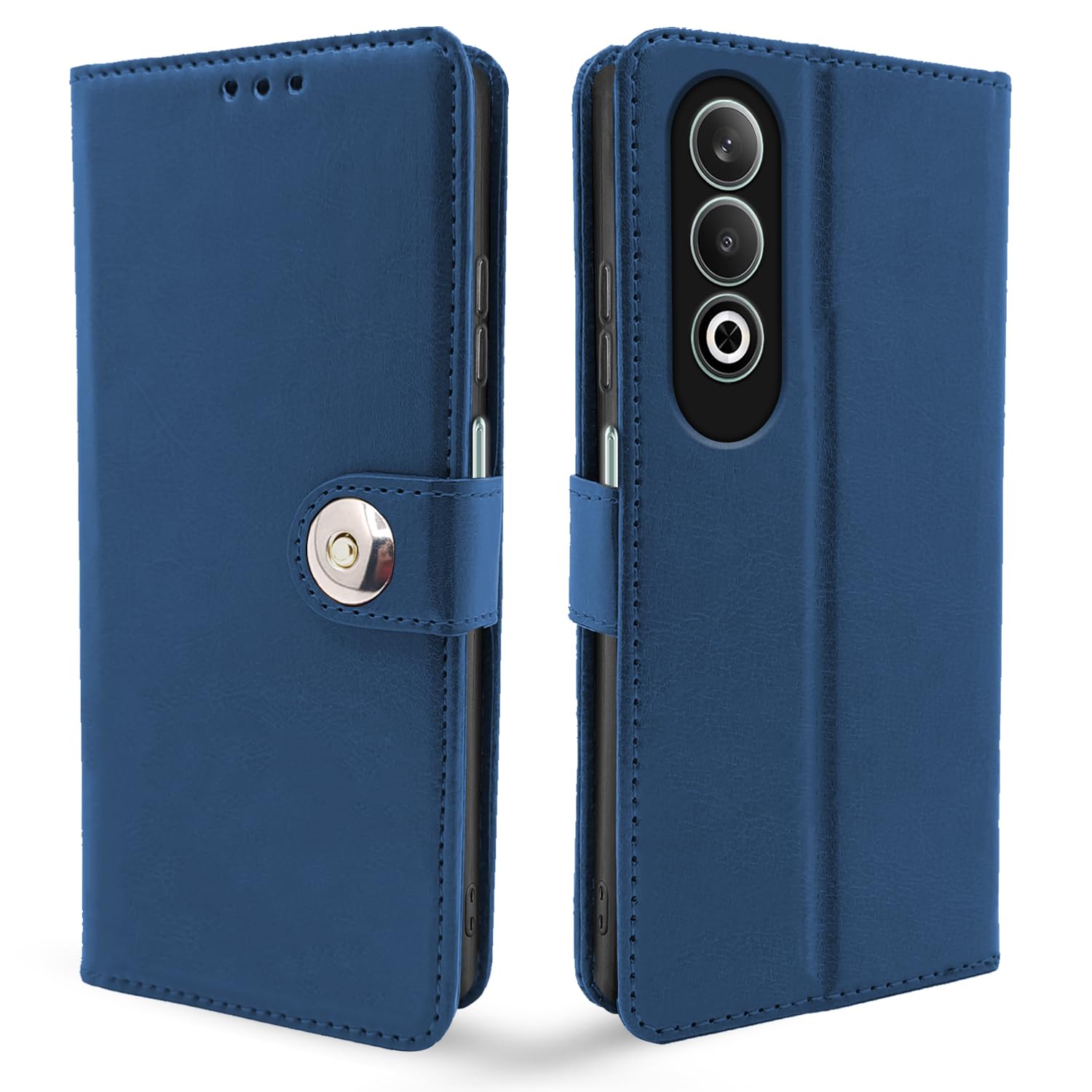 Pikkme blue Button flip cover for Oppo K12x 5G