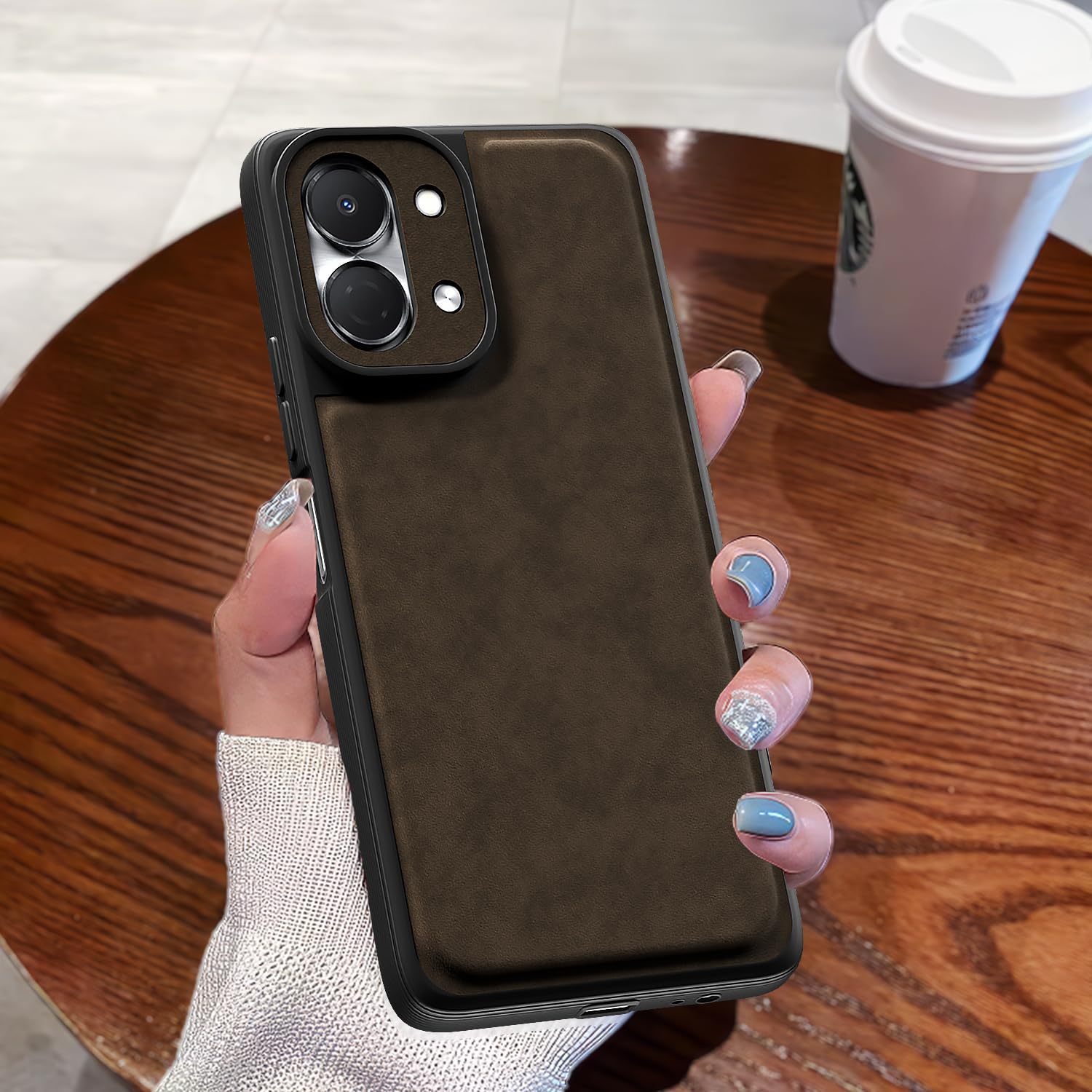Coffee Leather phone cover for Tecno Spark Go 3 – Pikkme – photo 7