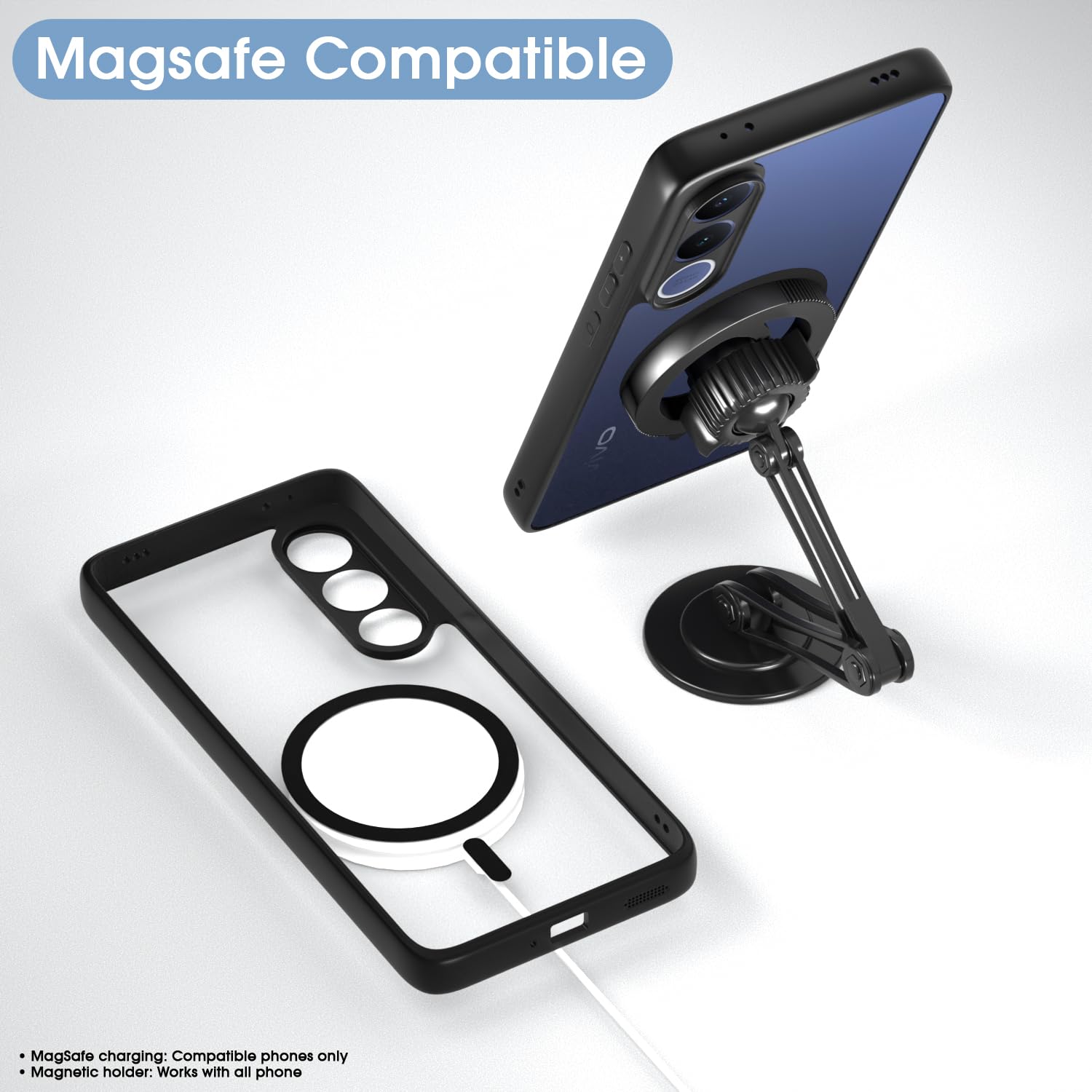 Black mag-safe MagSafe phone cover for Vivo V70 FE 5G – Pikkme – photo 7