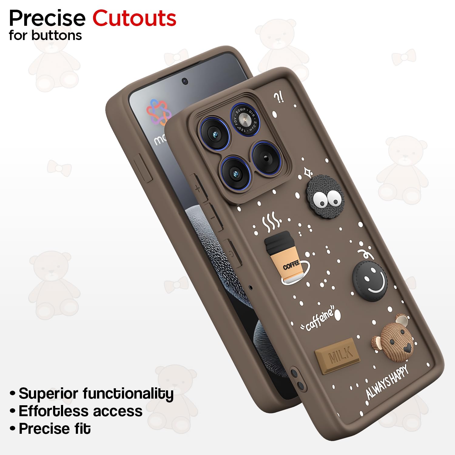 Pikkme Moto Edge 70 5G brown phone cover – photo 6