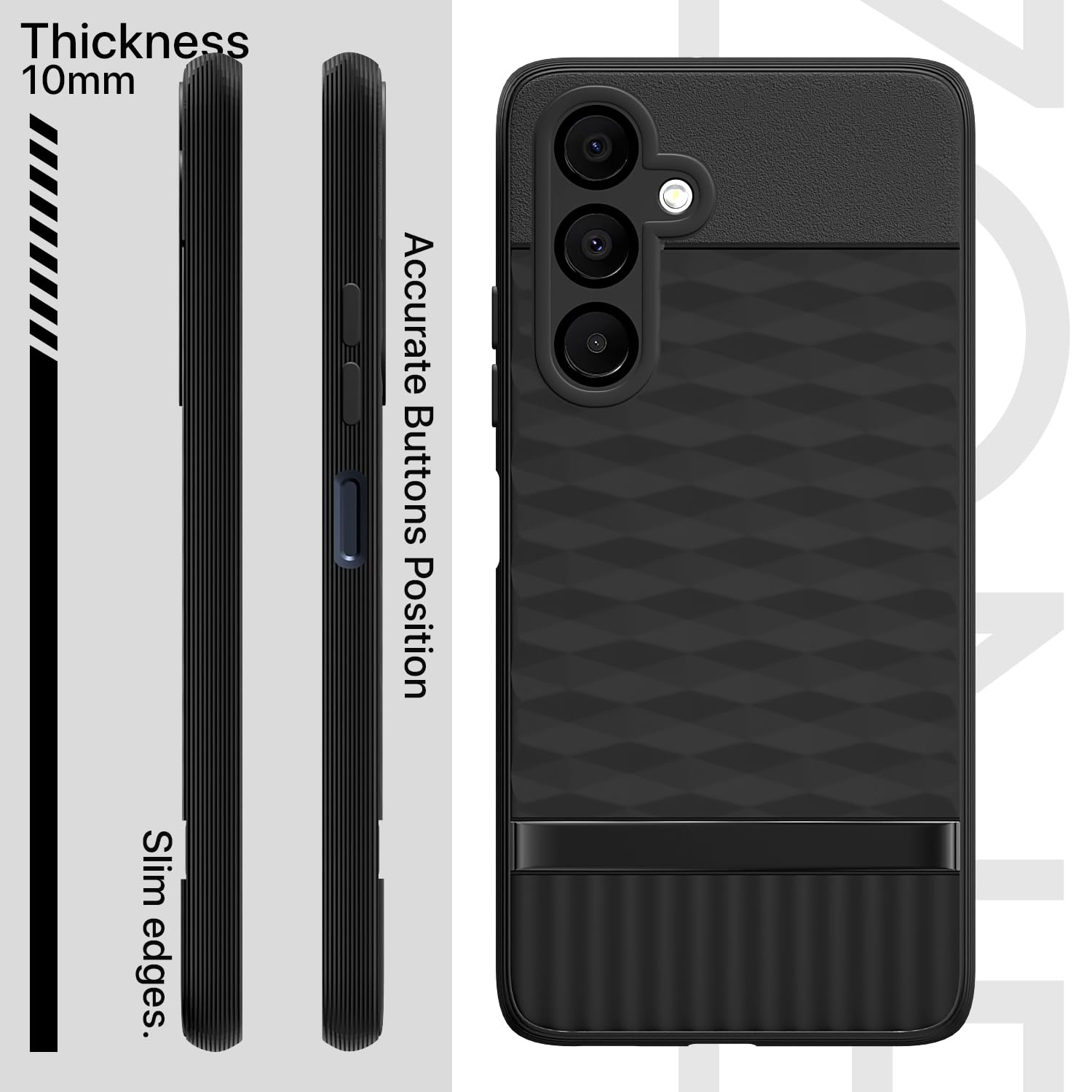 Pikkme Samsung Galaxy A16 5G Gencase Back Cover (Black)
