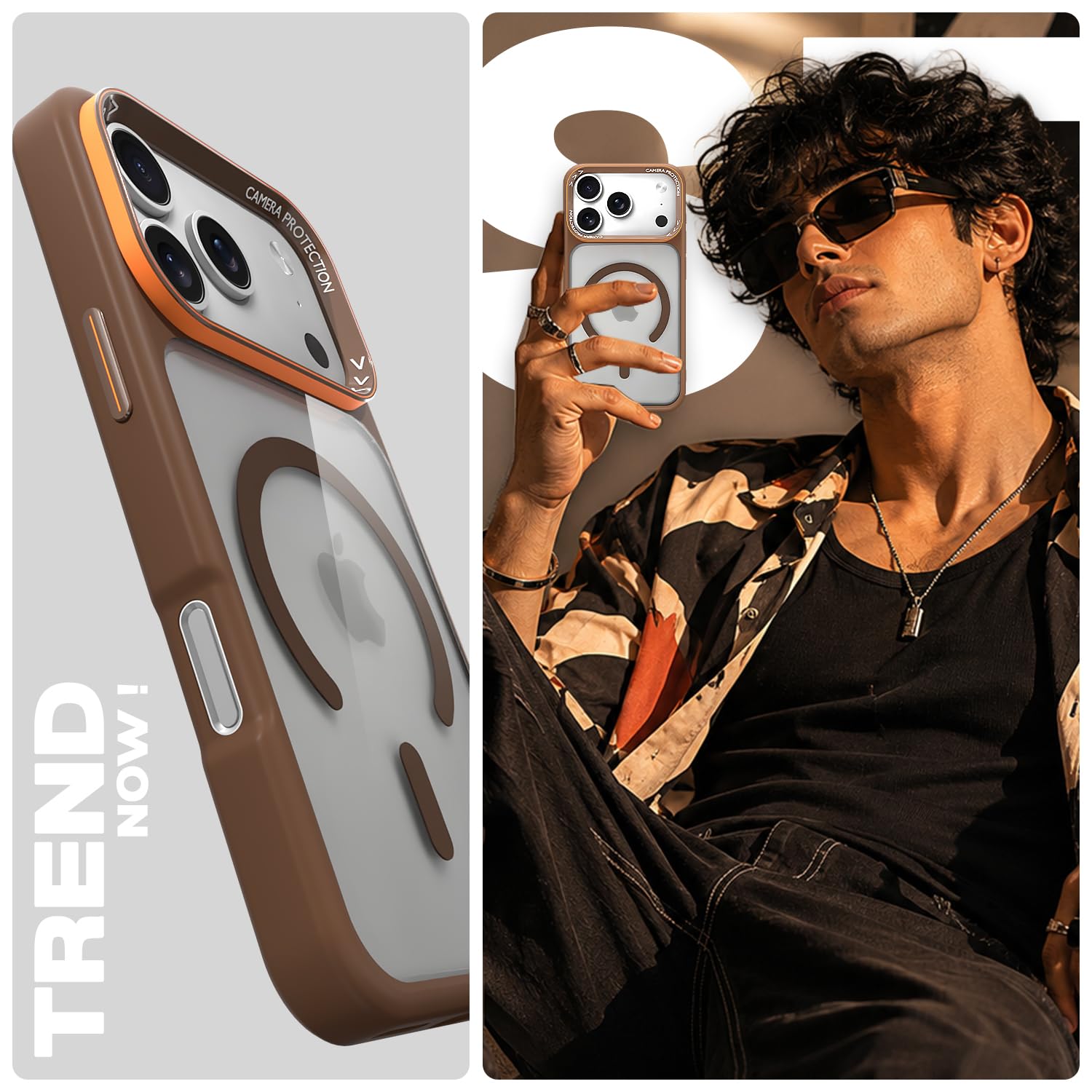 Pikkme brown mag-safe mobile cover for iPhone 17 Pro Max – photo 7