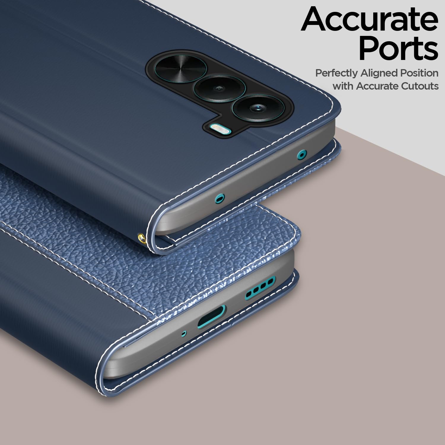 Pikkme Realme P4x 5G blue mobile flip cover – photo 2