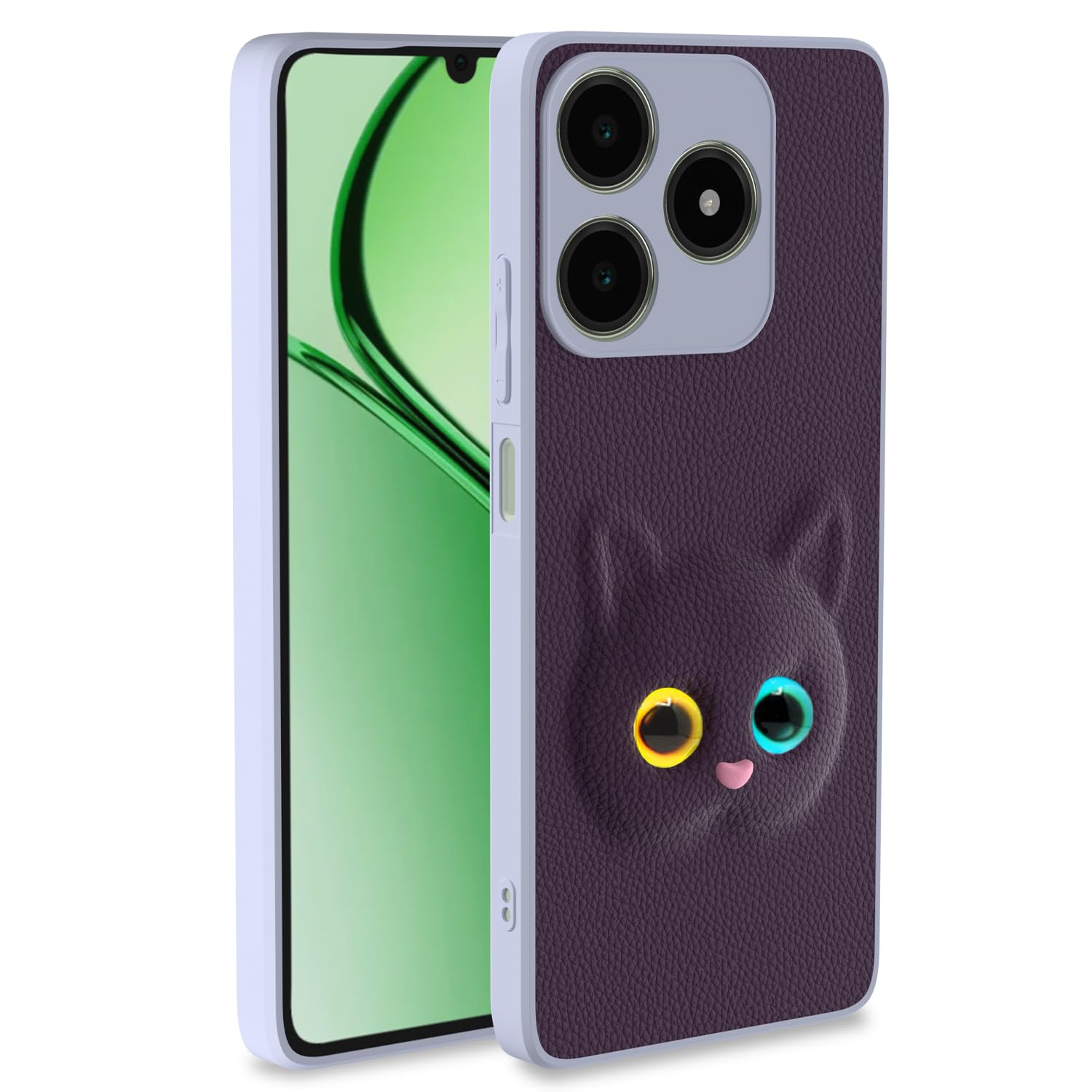 Realme C63 4G Cat phone cover in purple by Pikkme