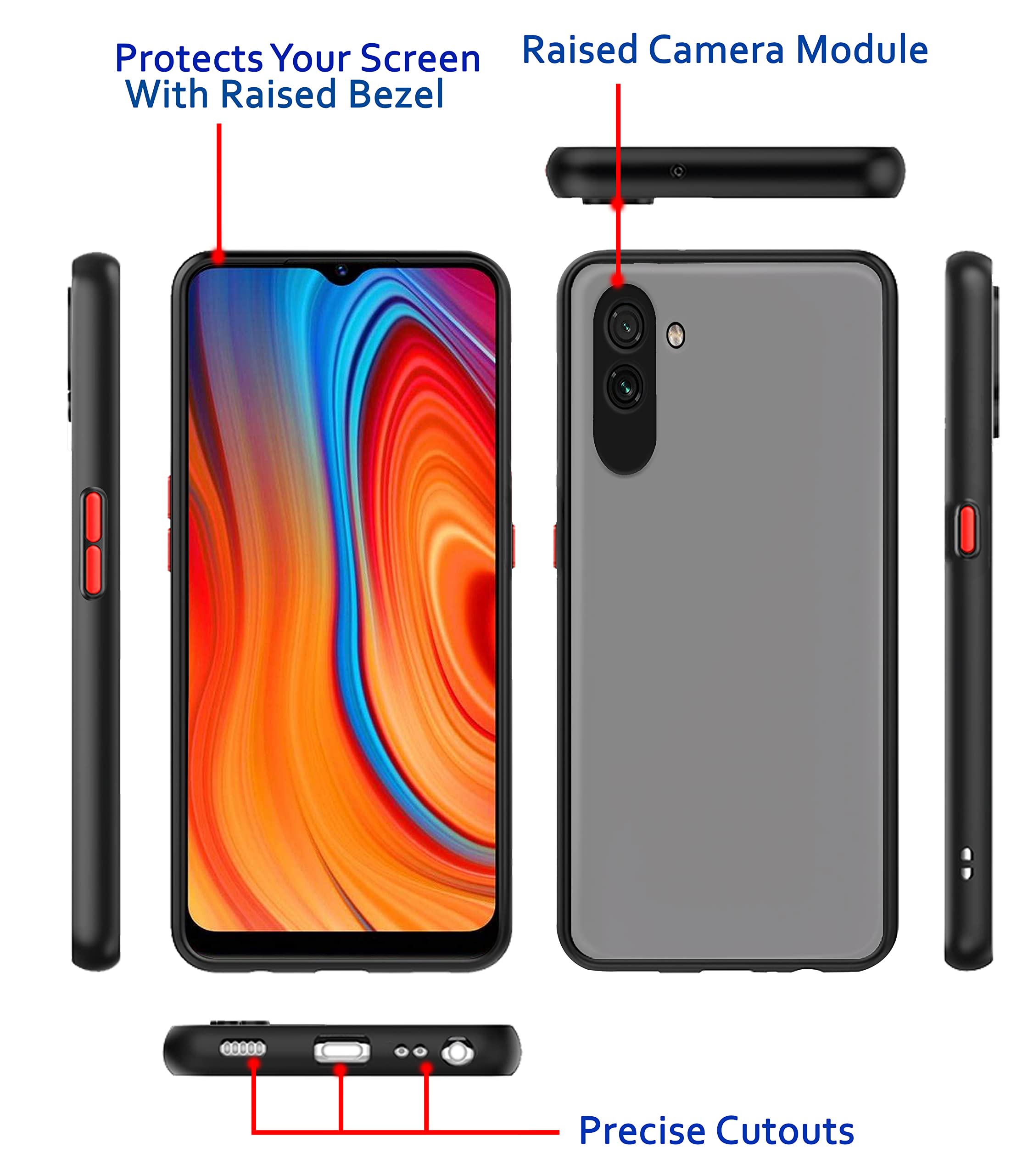 Black mobile cover for Realme c3 – Pikkme – photo 3
