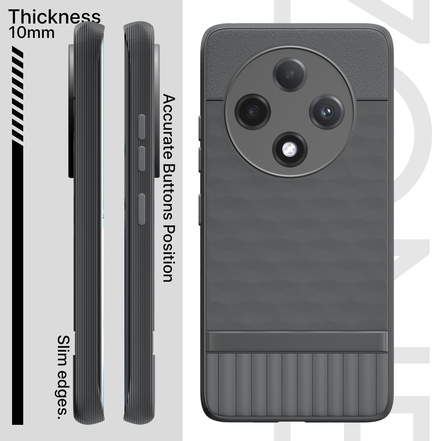 Pikkme Oppo F27 Pro Plus 5G Gencase Back Cover (Grey)