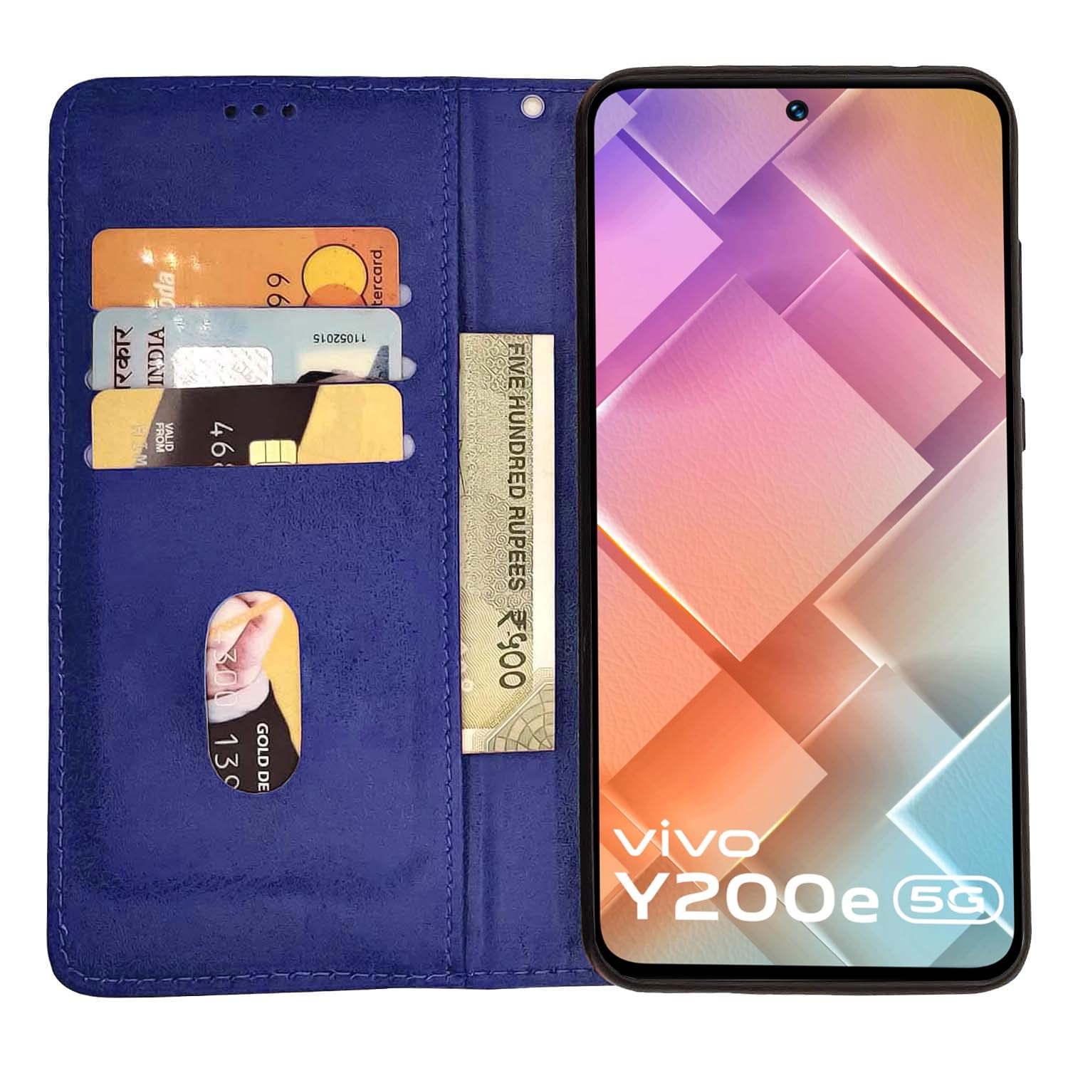 Vivo T3/Y200e 5G Magnetic flip case in blue by Pikkme – photo 2